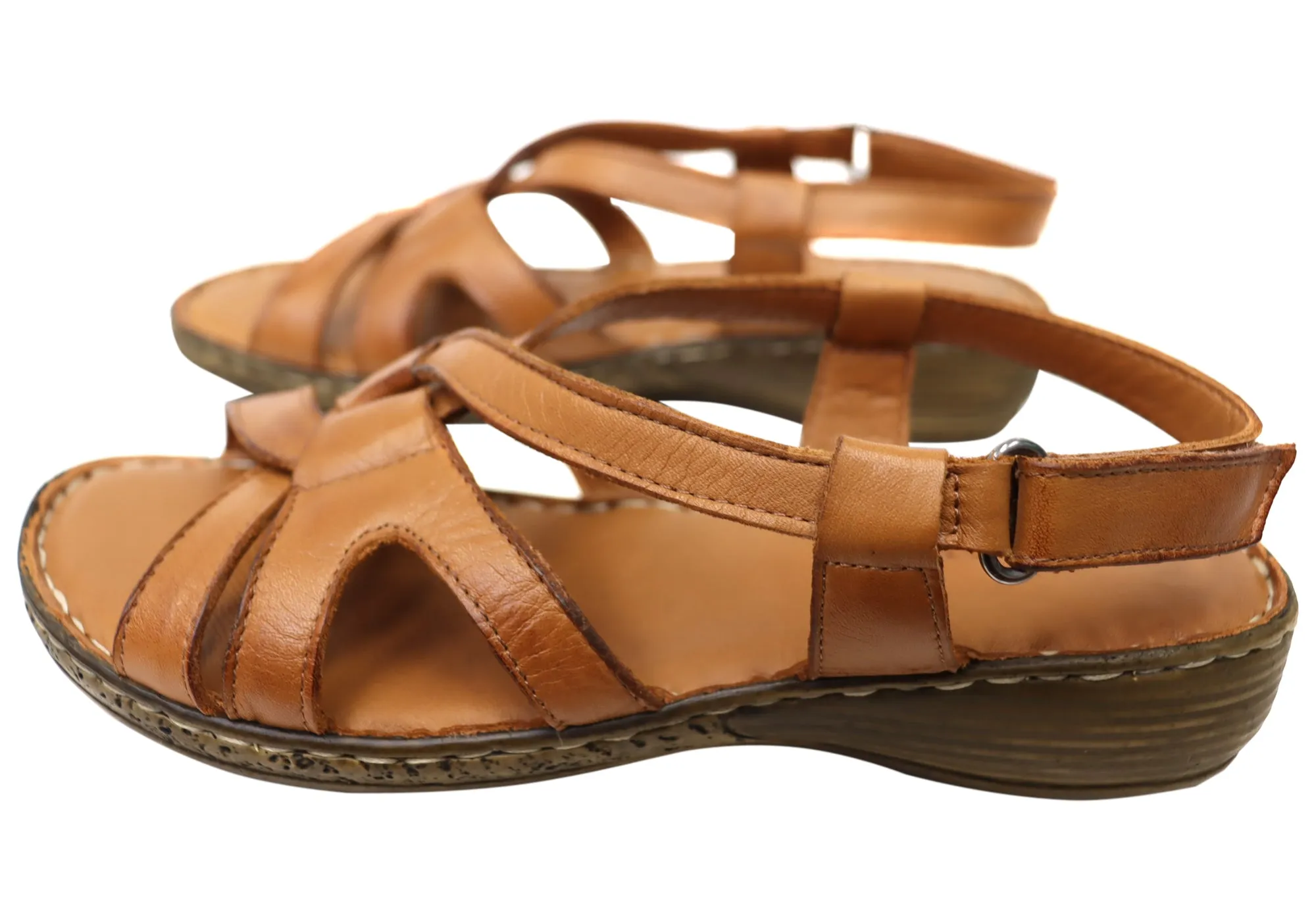 Orizonte Glory Bequeme Damen Sandalen aus europäischem Leder Orizonte Schuhe