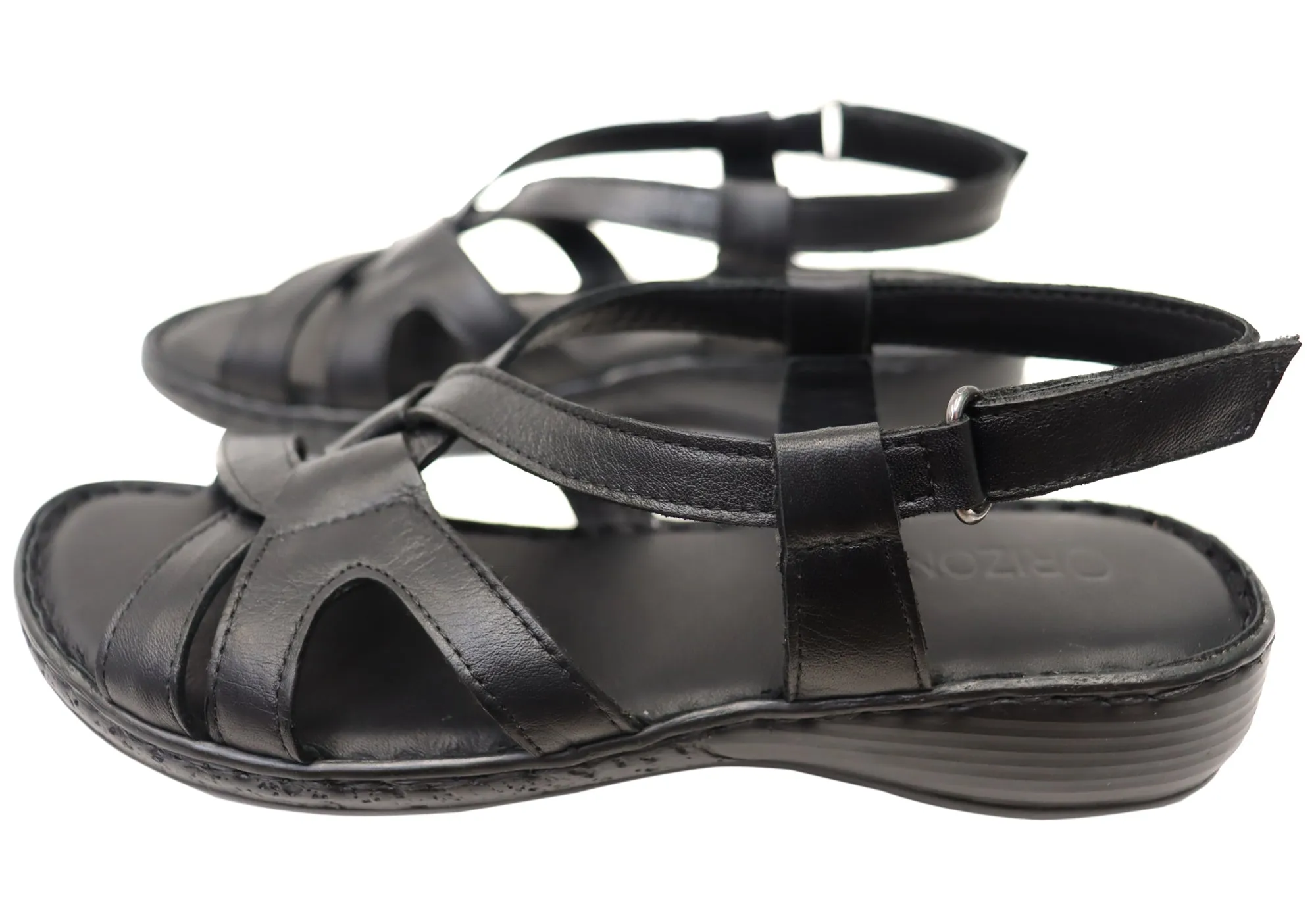 Orizonte Glory Bequeme Damen Sandalen aus europäischem Leder Orizonte Schuhe