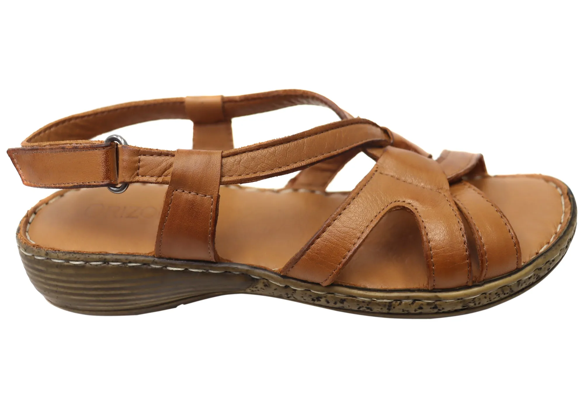 Orizonte Glory Bequeme Damen Sandalen aus europäischem Leder Orizonte Schuhe