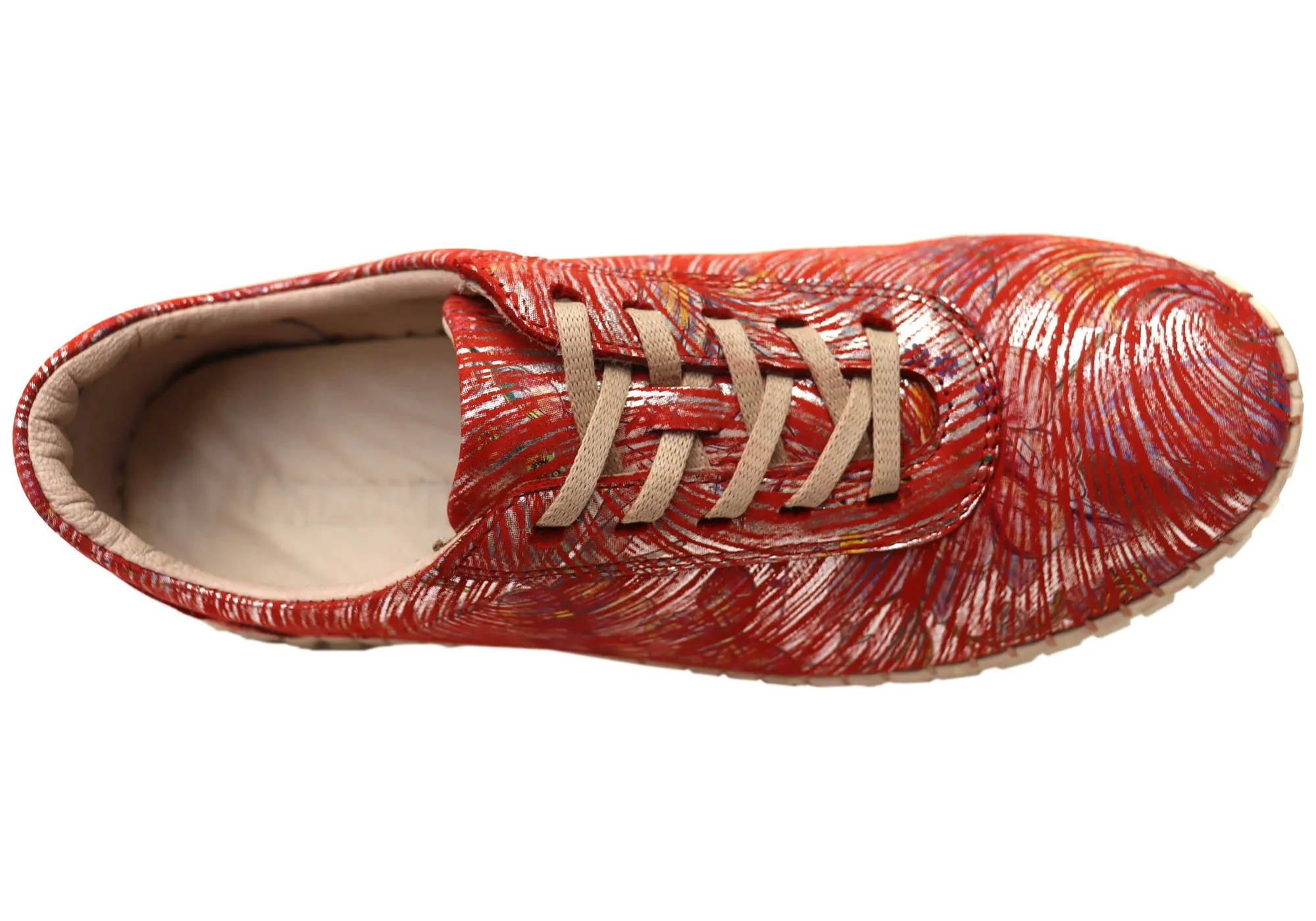 Orizonte Hazel Damen Europäische Bequeme Lederschnürschuhe Orizonte Schuhe