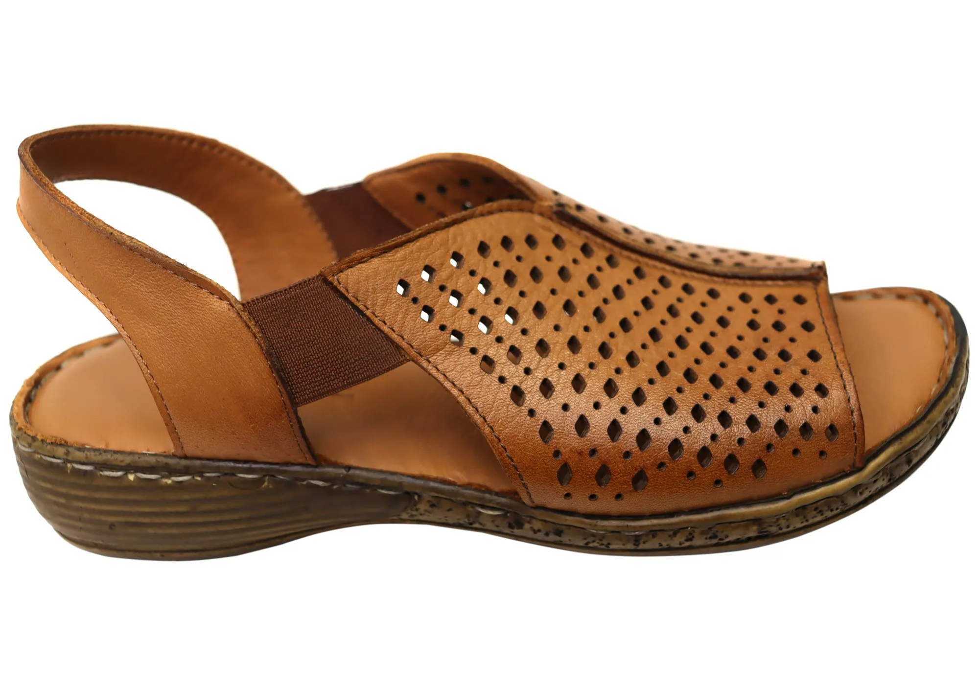 Orizonte Marlee Damen Bequeme Europäische Ledersandalen Orizonte Schuhe
