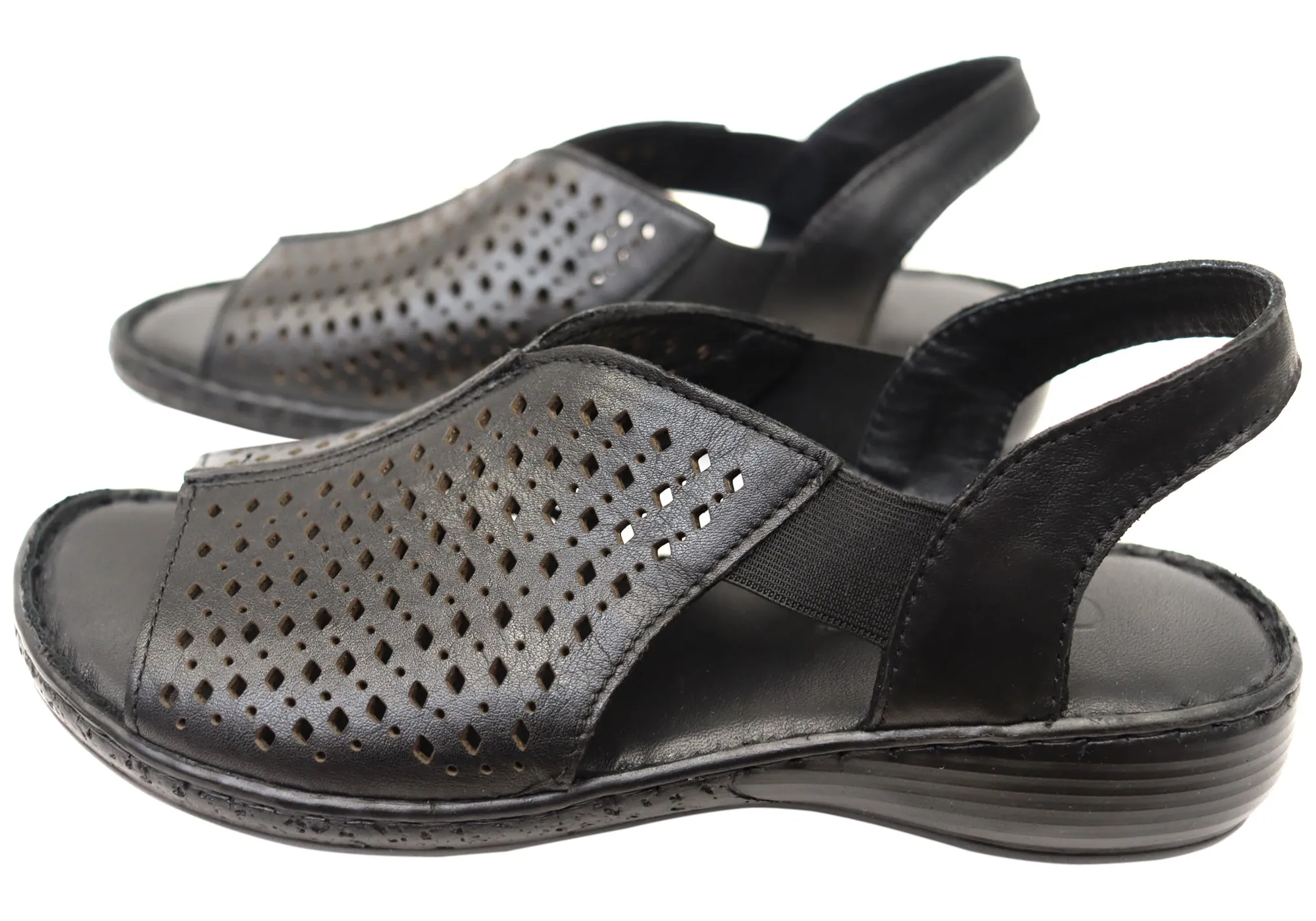 Orizonte Marlee Damen Bequeme Europäische Ledersandalen Orizonte Schuhe