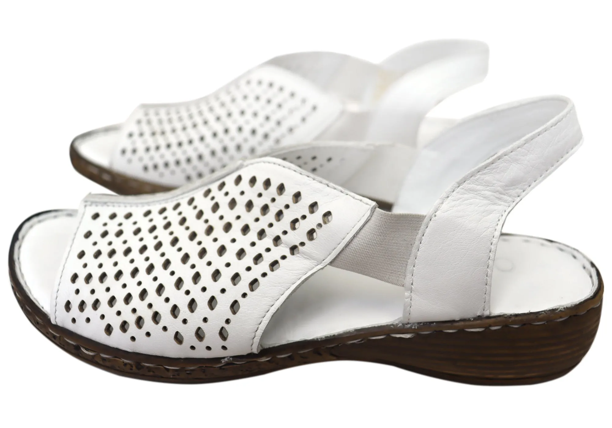 Orizonte Marlee Damen Bequeme Europäische Ledersandalen Orizonte Schuhe
