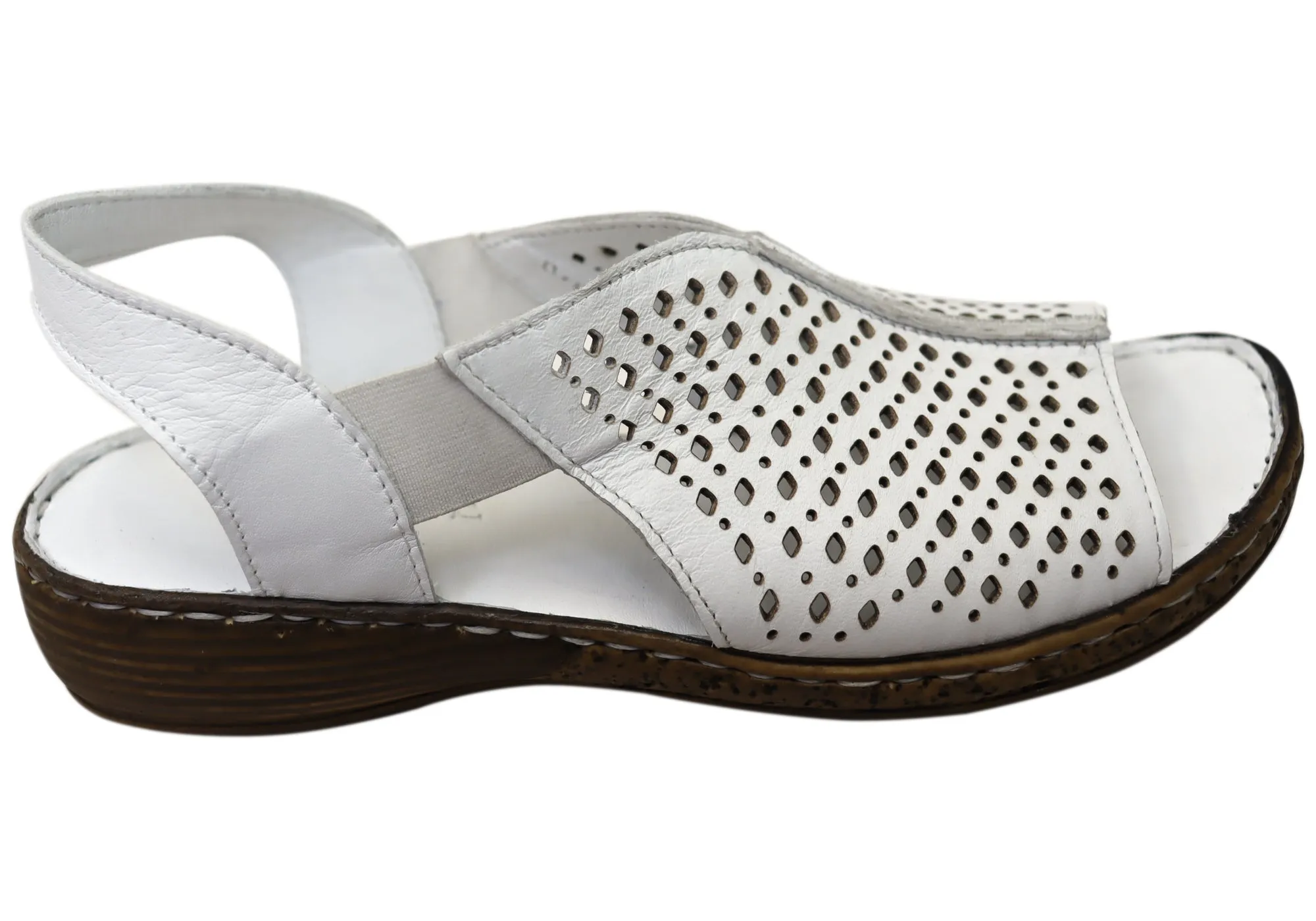 Orizonte Marlee Damen Bequeme Europäische Ledersandalen Orizonte Schuhe