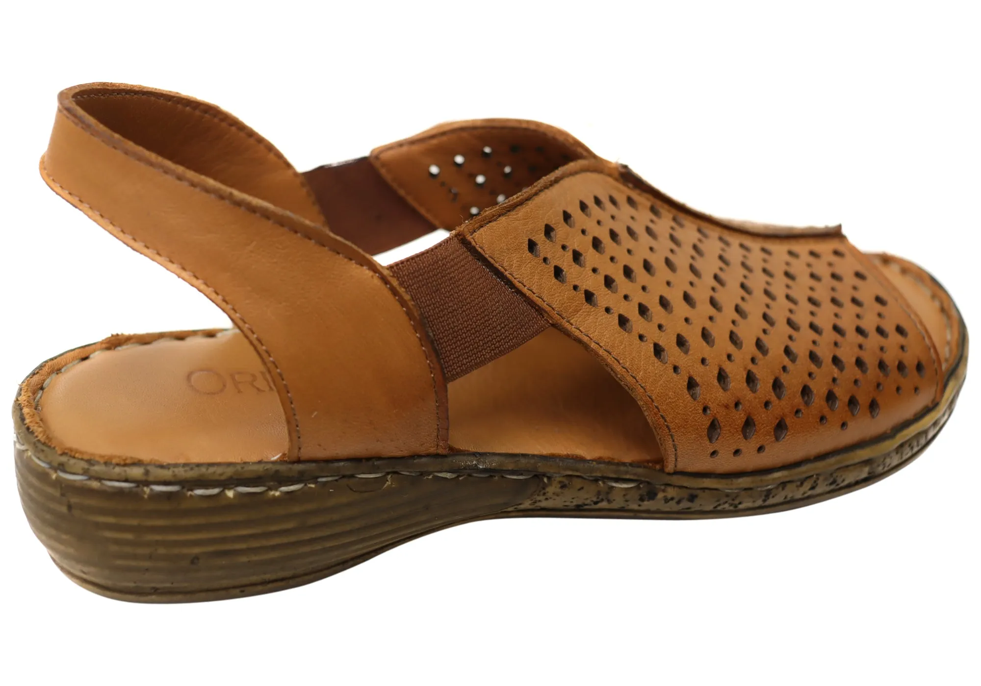 Orizonte Marlee Damen Bequeme Europäische Ledersandalen Orizonte Schuhe