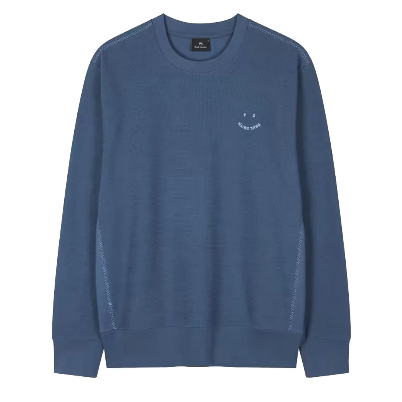 Paul Smith Happy Blanket-Stitch Sweatshirt Petrol Blue