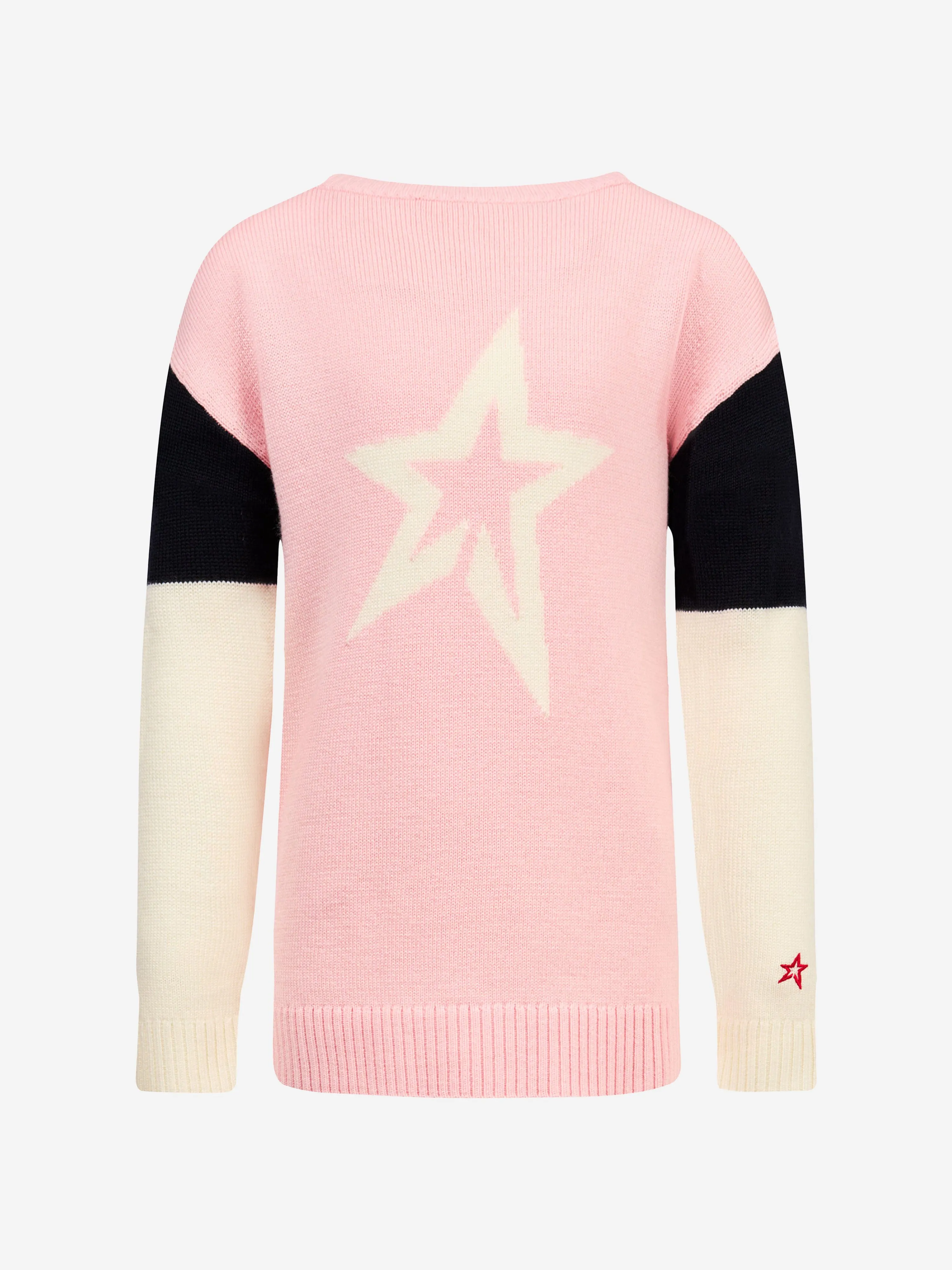 Perfect Moment Girls Star Crew Neck Pullover in Rosa