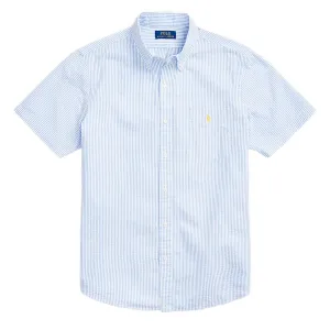 Polo Ralph Lauren Short Sleeve Sport Shirt Custom Blue / White