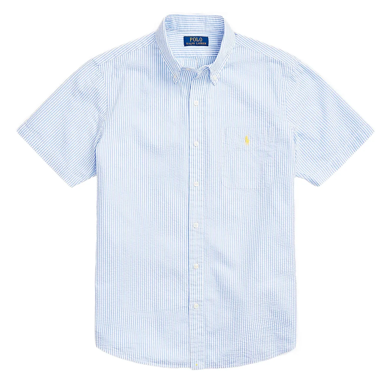 Polo Ralph Lauren Short Sleeve Sport Shirt Custom Blue / White