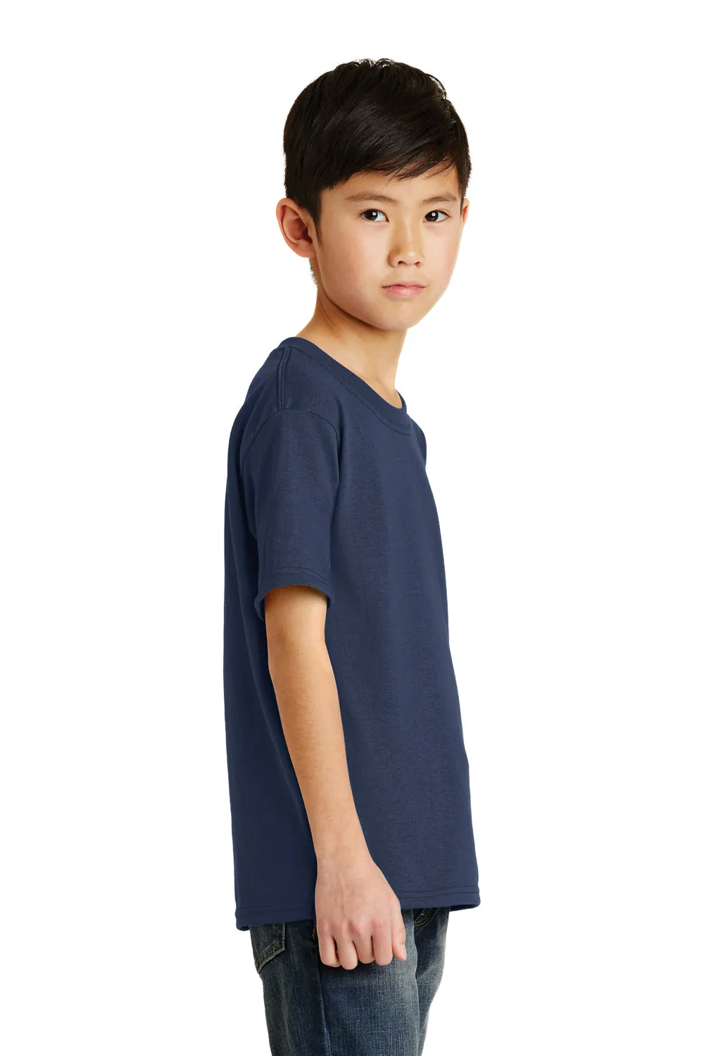 Port & Company Jugend Basic Kurzarm T-Shirt - Marineblau