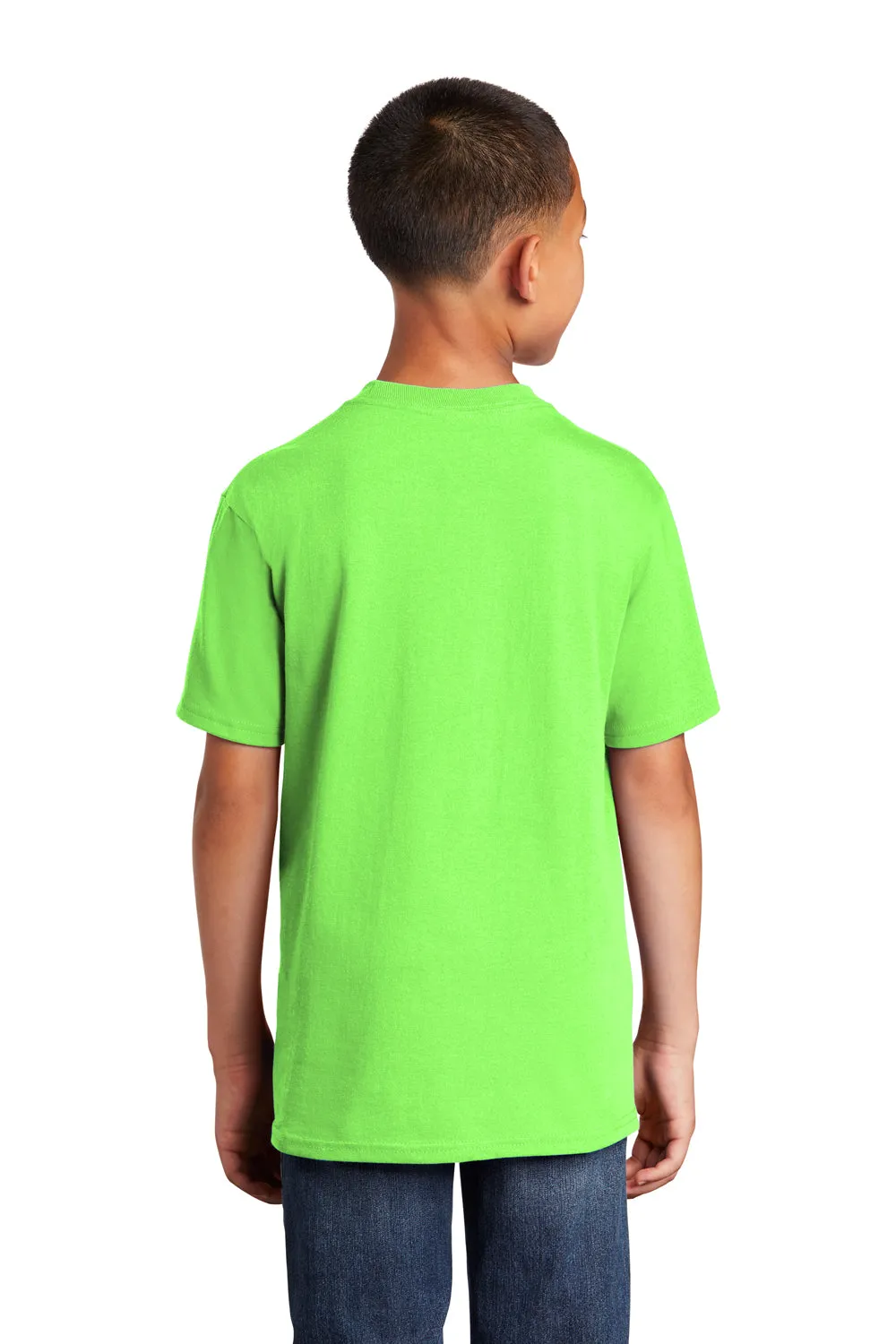 Port & Company Youth Core Kurzarm T-Shirt mit Rundhalsausschnitt - Neon Grün