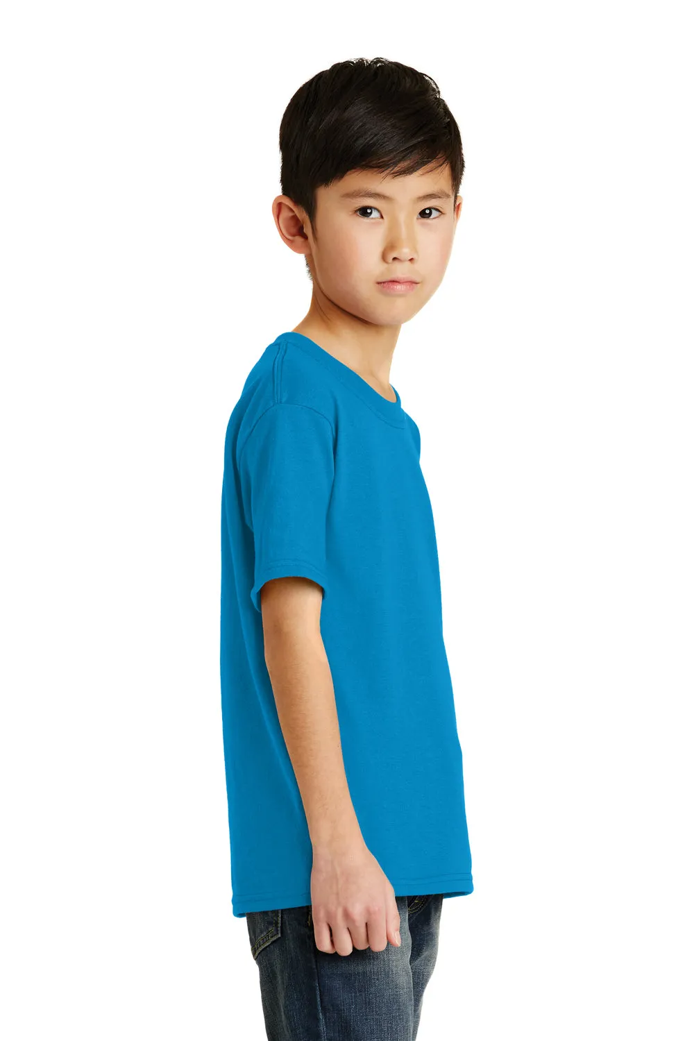 Port & Company Youth Core Kurzarm T-Shirt mit Rundhalsausschnitt - Saphirblau