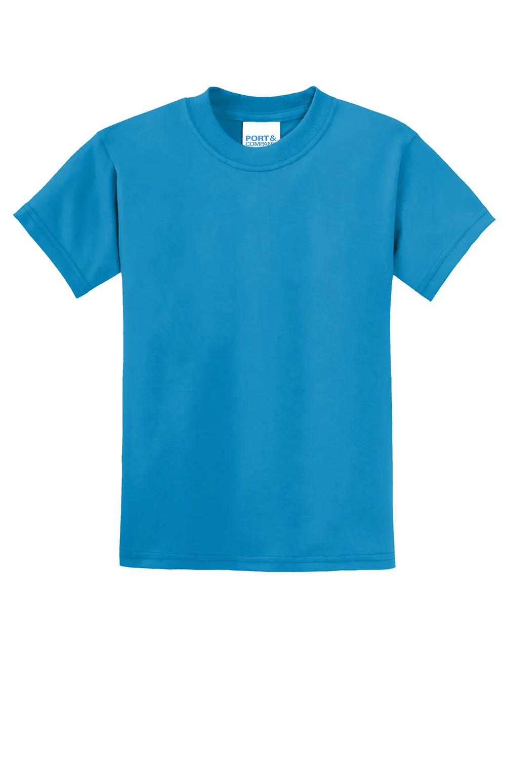 Port & Company Youth Core Kurzarm T-Shirt mit Rundhalsausschnitt - Saphirblau