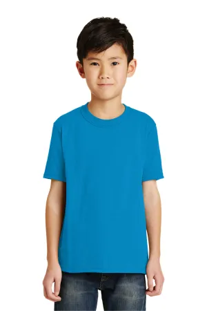 Port & Company Youth Core Kurzarm T-Shirt mit Rundhalsausschnitt - Saphirblau