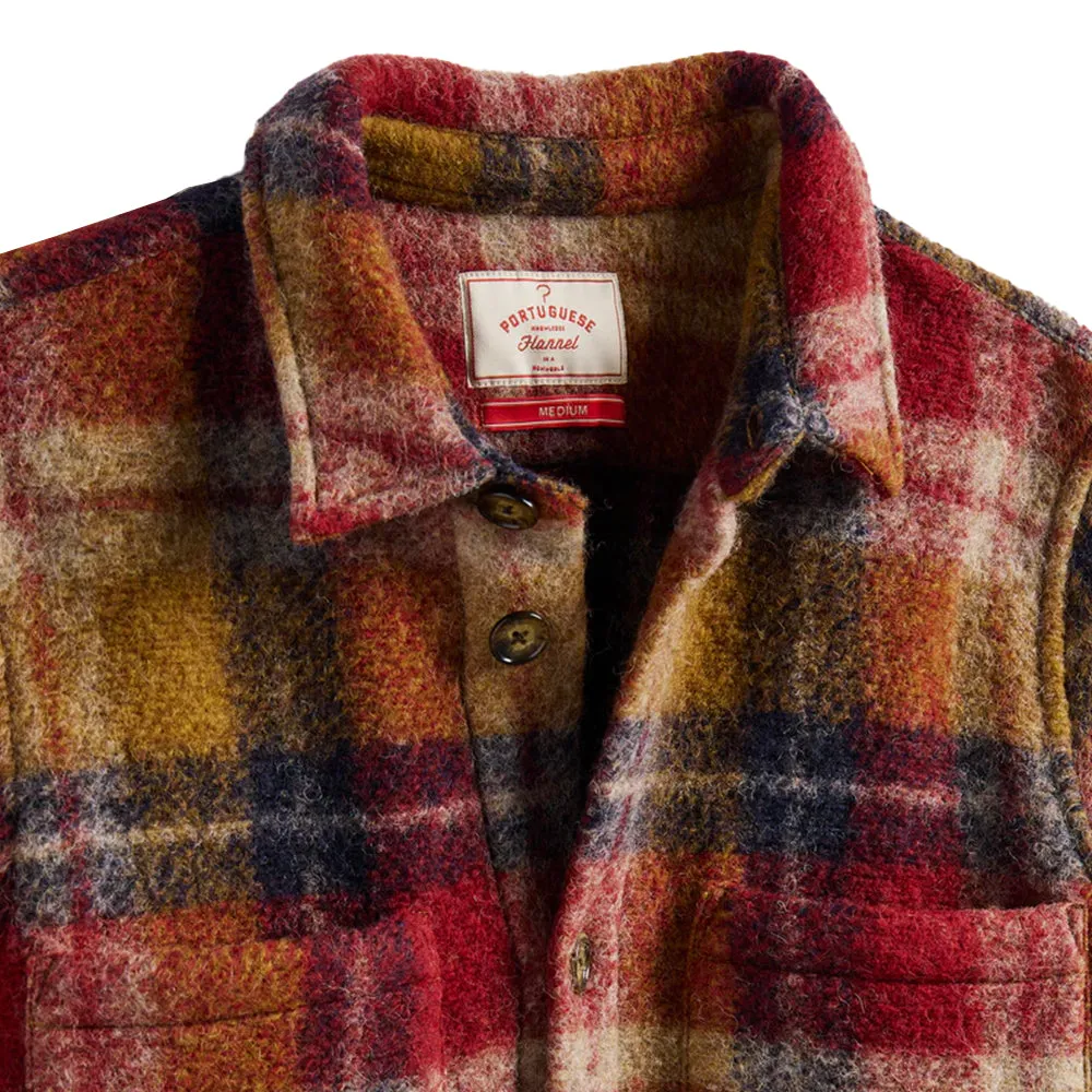 Portuguese Flannel Parker Overshirt Bordeaux