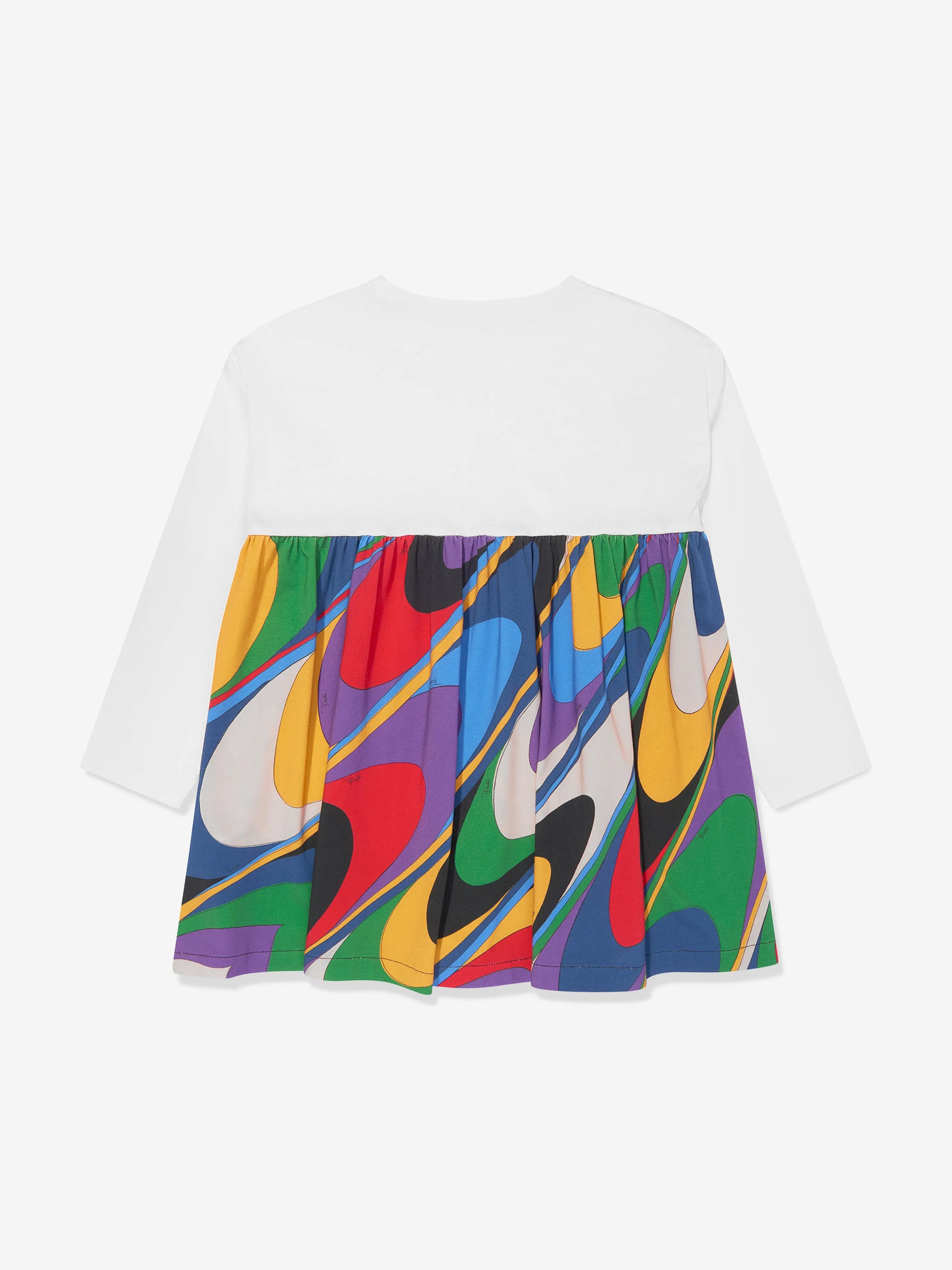 Pucci Girls Onde Jersey-Kleid in Elfenbein