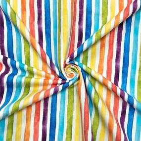 Rainbow Stripes Digital French Terry Fabric