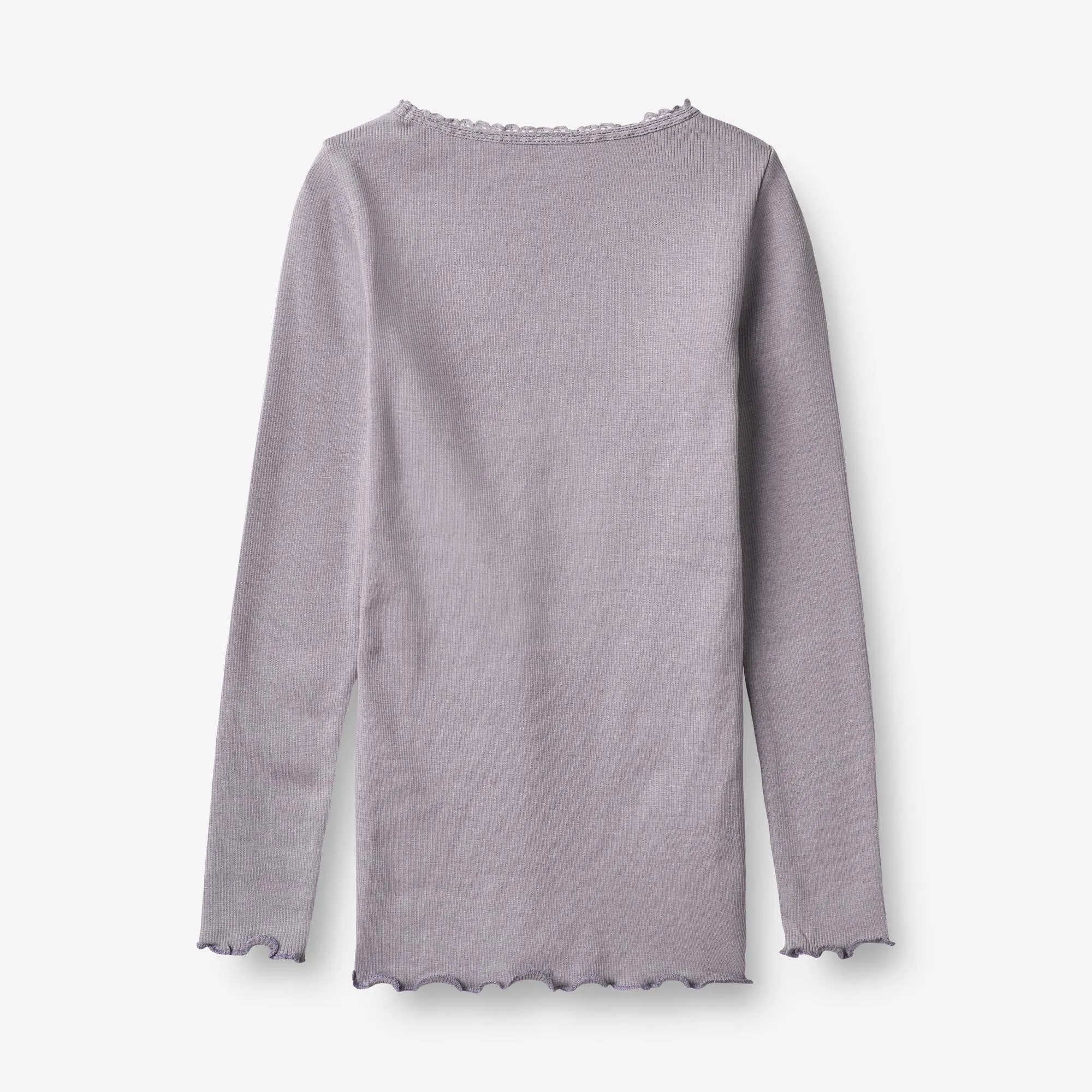 Rippen-T-Shirt Reese - lavendel