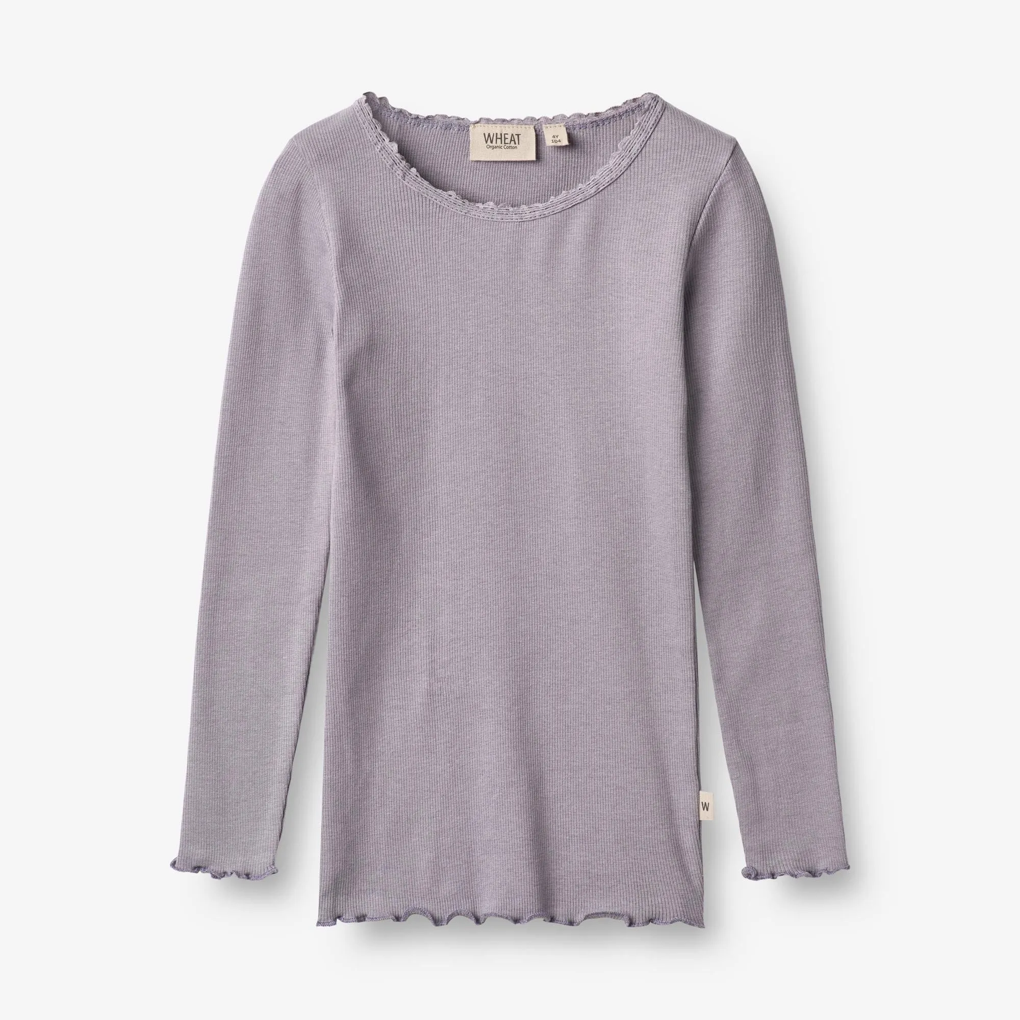 Rippen-T-Shirt Reese - lavendel