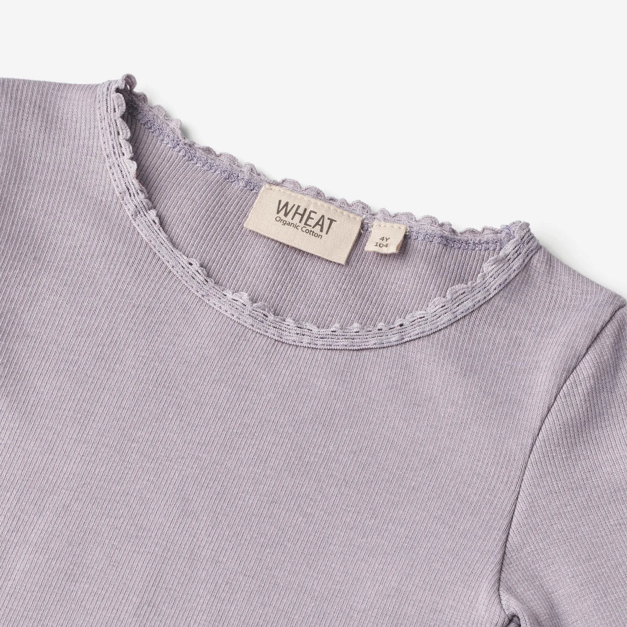 Rippen-T-Shirt Reese - lavendel