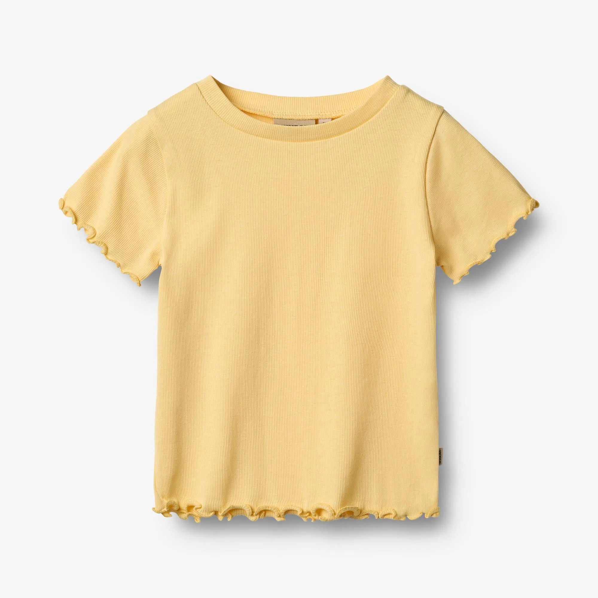 Rippen-T-Shirt S/S Alicia - goldgelb