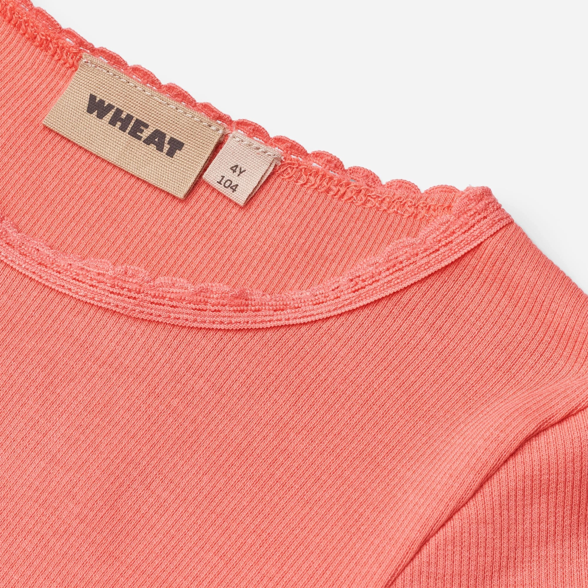 Rib T-shirt L/S Reese - light coral
