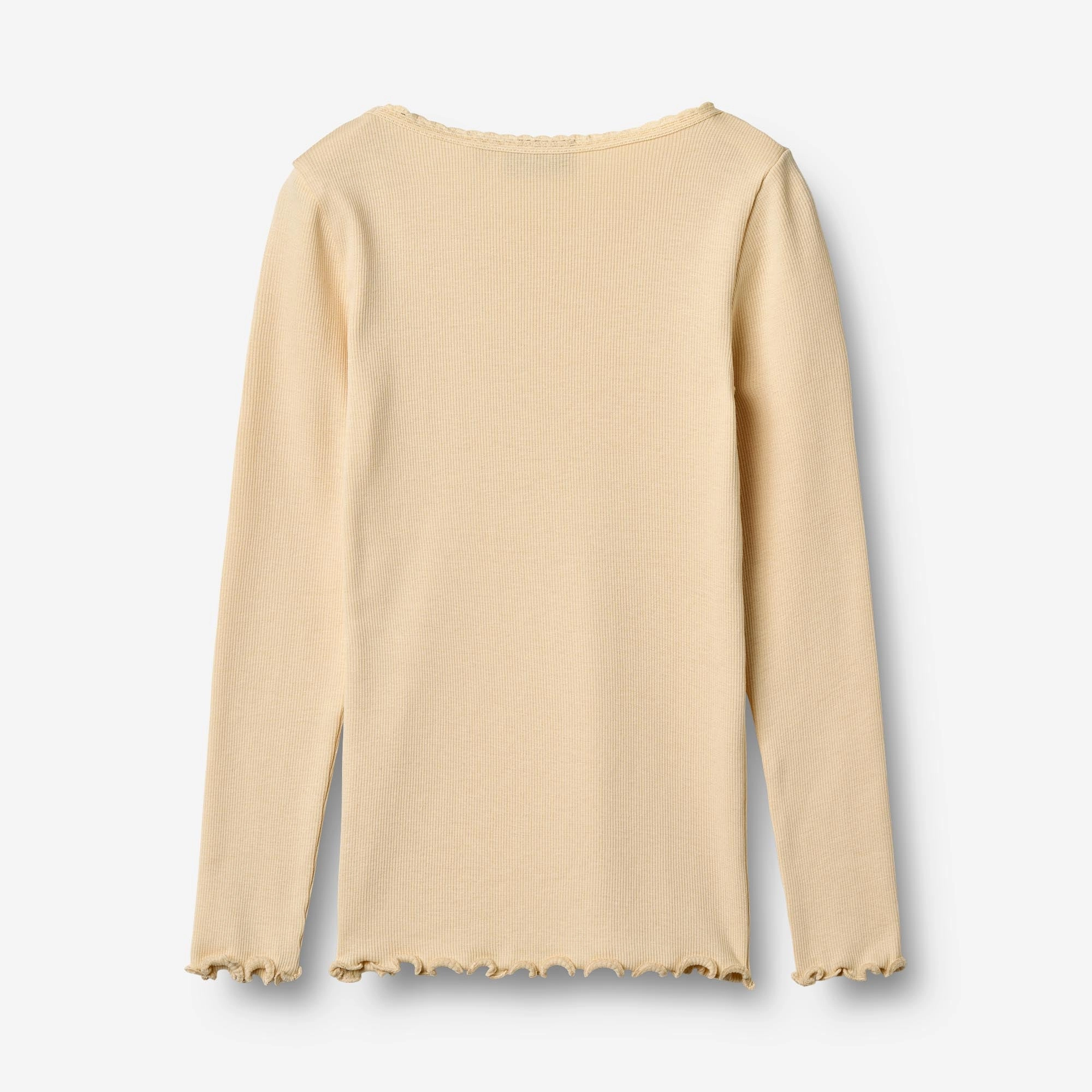 Rib T-shirt L/S Reese - macadamia