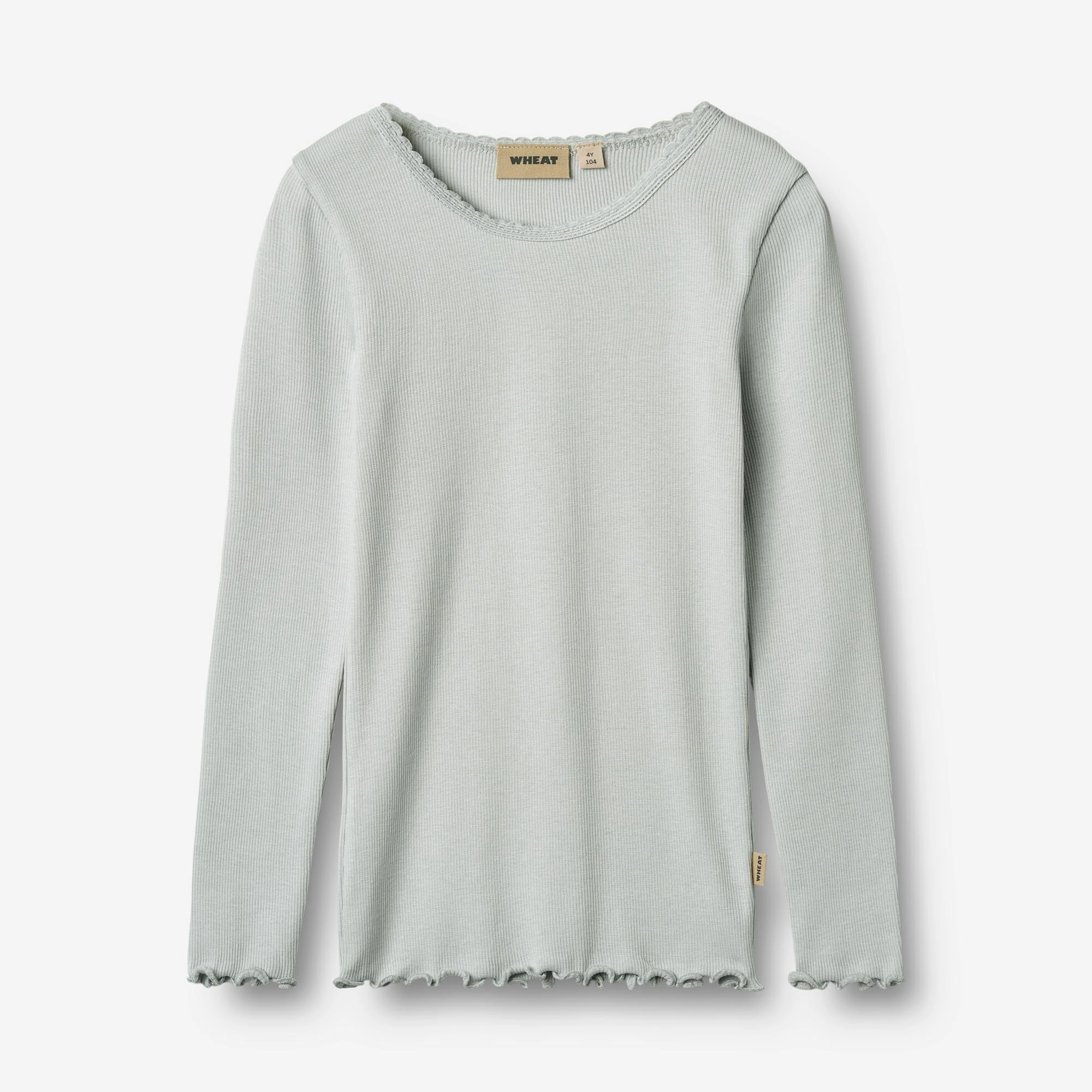 Rib T-shirt L/S Reese - soft blue