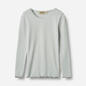 Rib T-shirt L/S Reese - soft blue