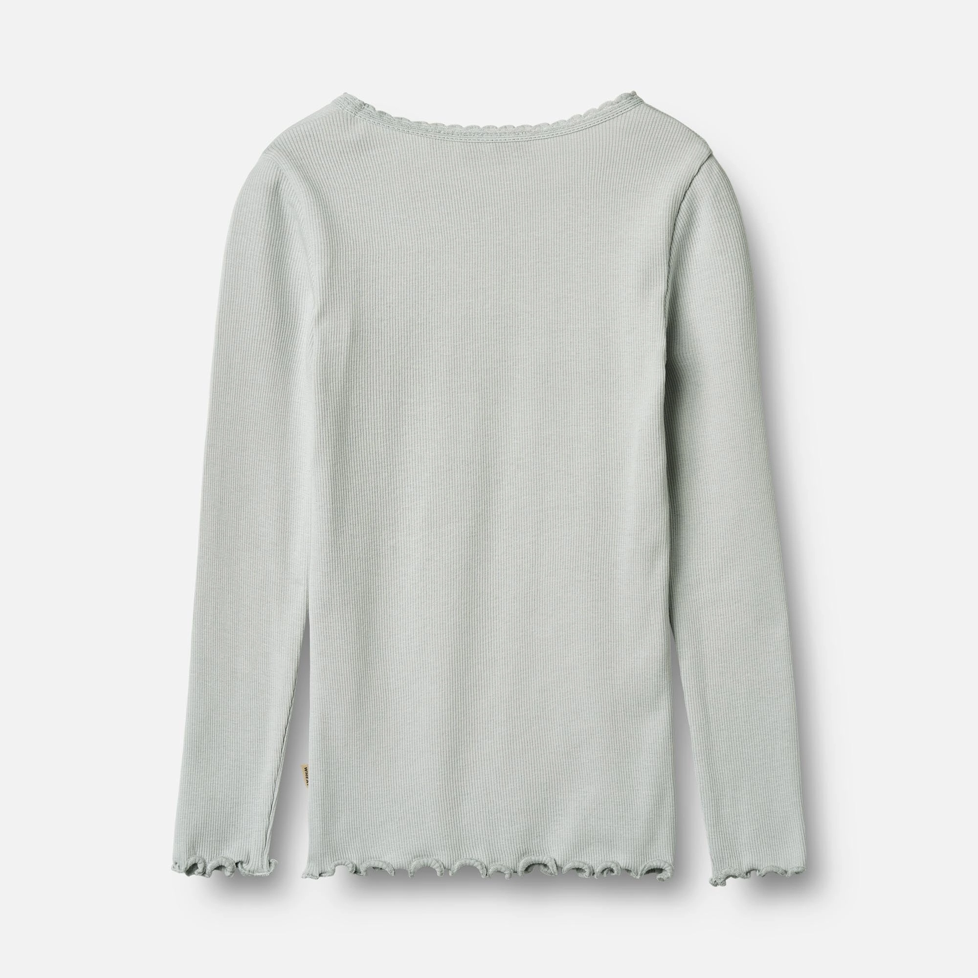 Rib T-shirt L/S Reese - soft blue