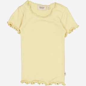 Rib T-Shirt Lace SS | Baby - yellow dream