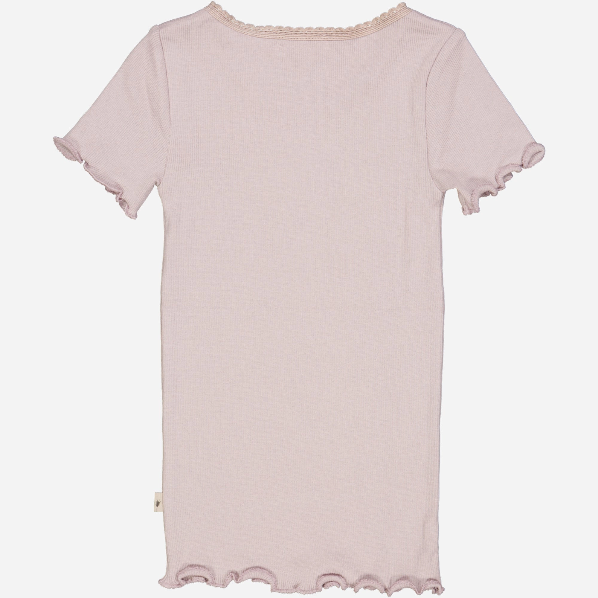 Rib T-Shirt Lace SS - soft lilac