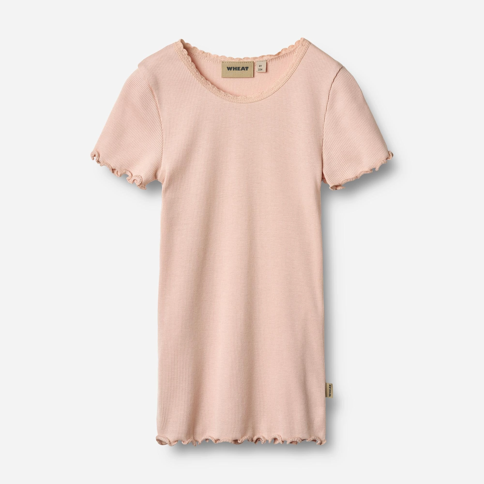 Rib T-shirt S/S Katie - powder