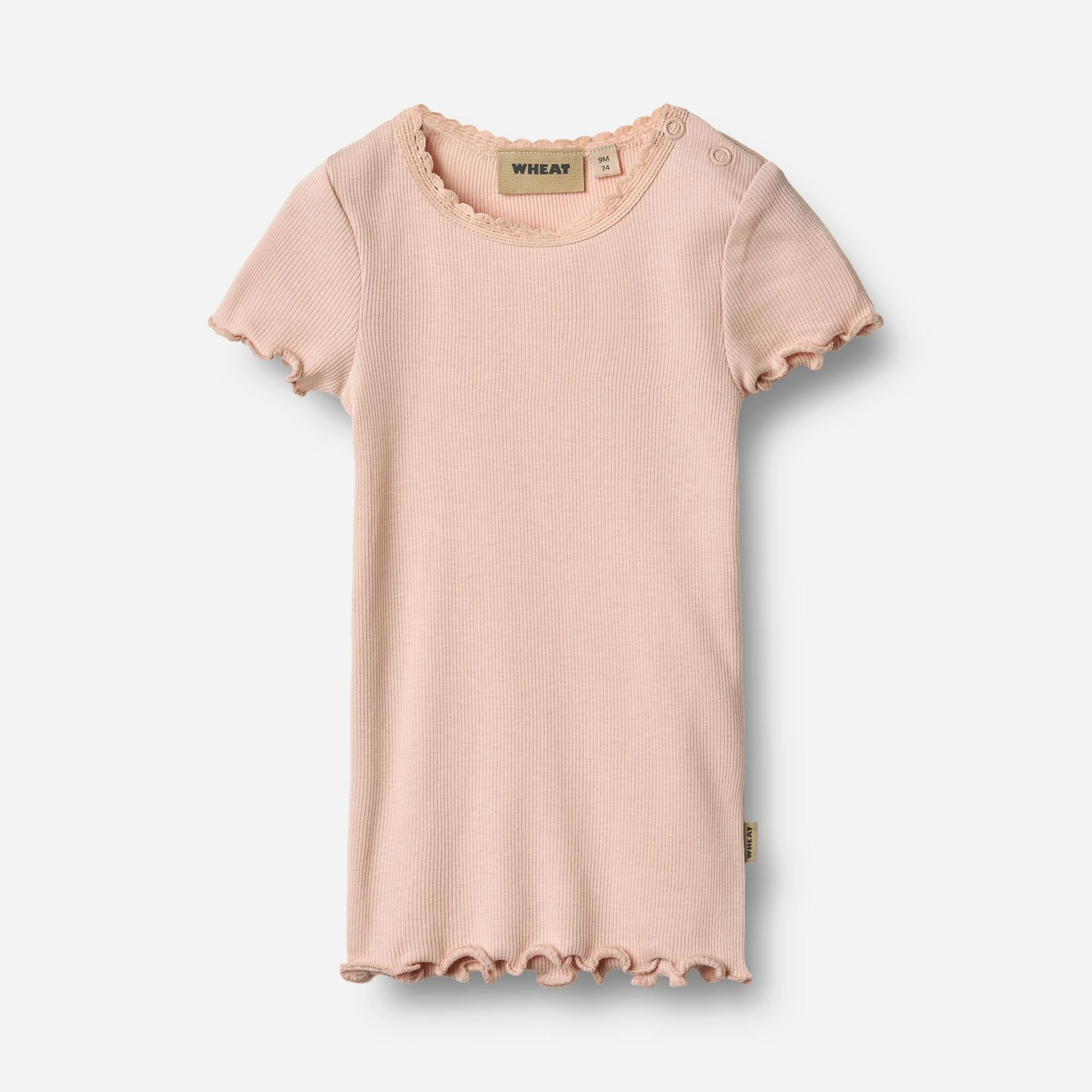 Rib T-shirt S/S Katie - powder