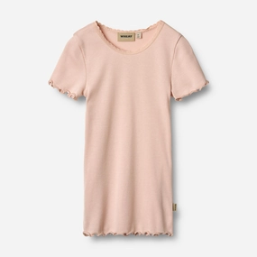 Rib T-shirt S/S Katie - powder