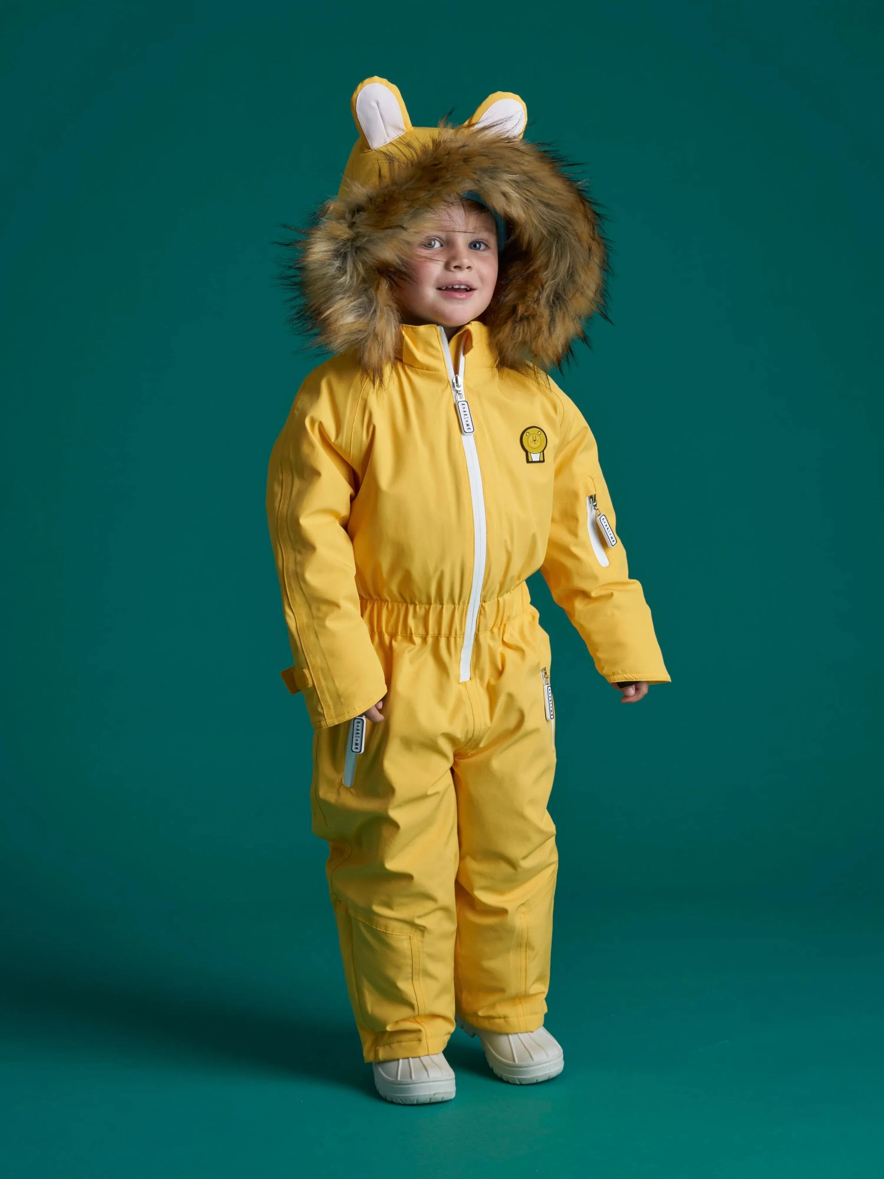 Roarsome Kids Cub Der Löwen Schneeanzug in Gelb