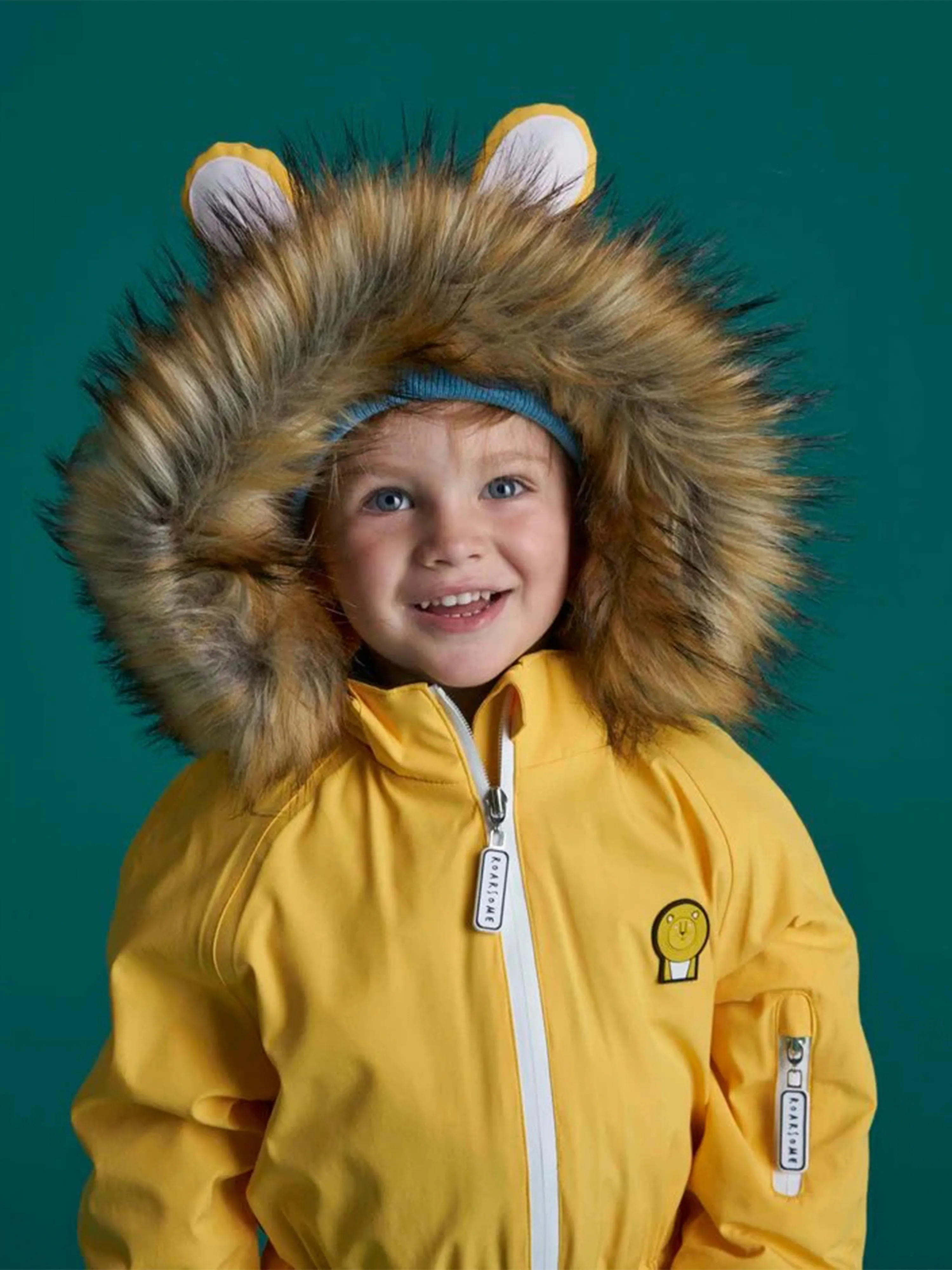 Roarsome Kids Cub Der Löwen Schneeanzug in Gelb