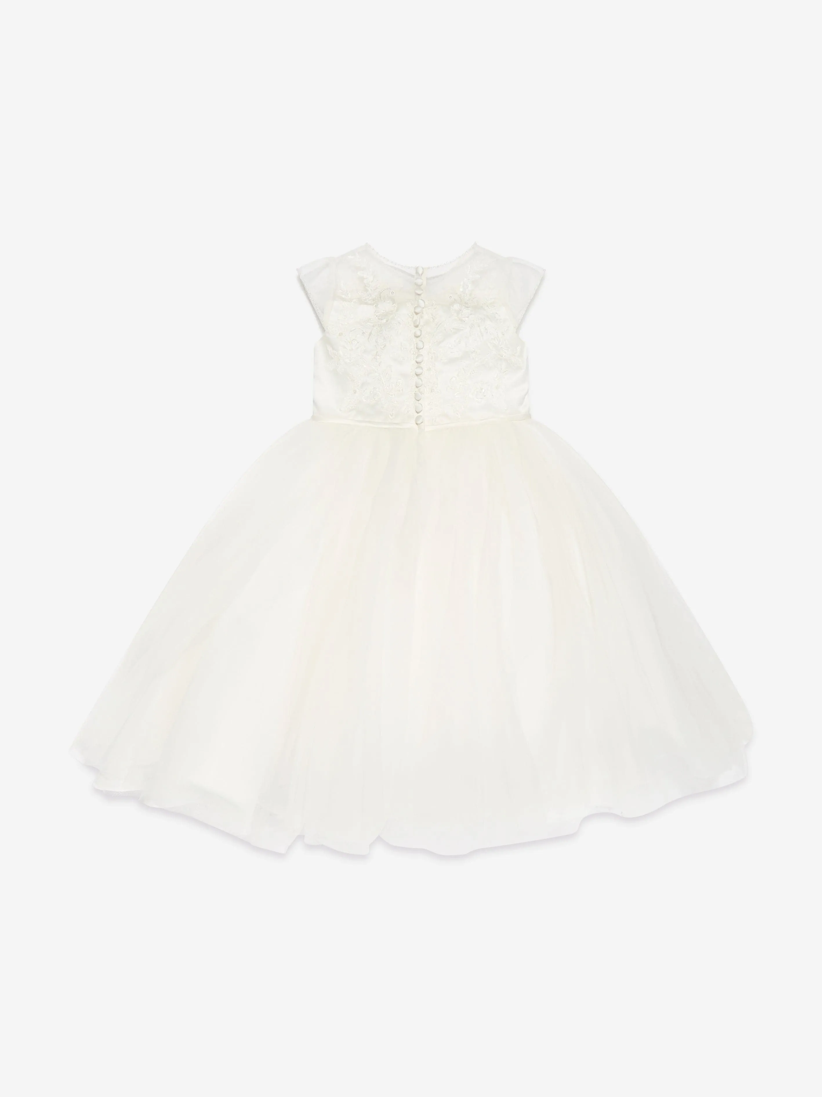 Sarah Louise Mädchen Ballerina-Länge Festkleid in Elfenbein