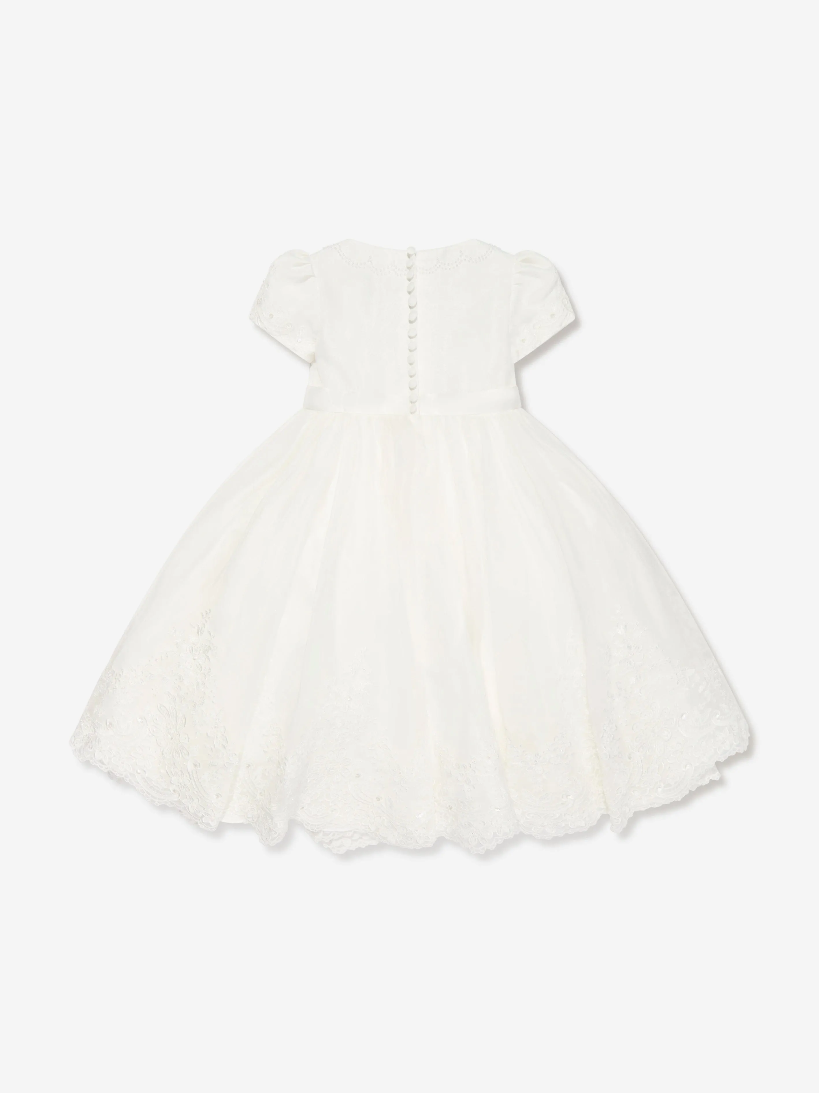 Sarah Louise Mädchen Ballerina-Länge Festkleid in Elfenbein