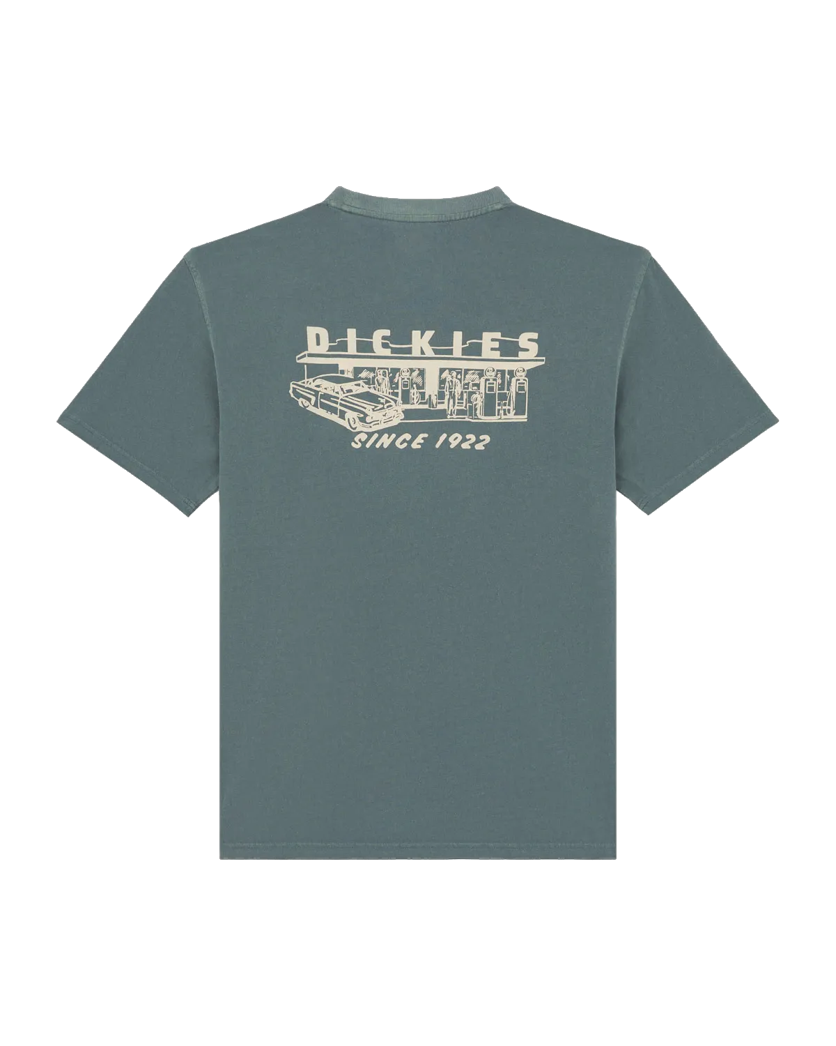 Service Station T-Shirt bei stürmischem Wetter