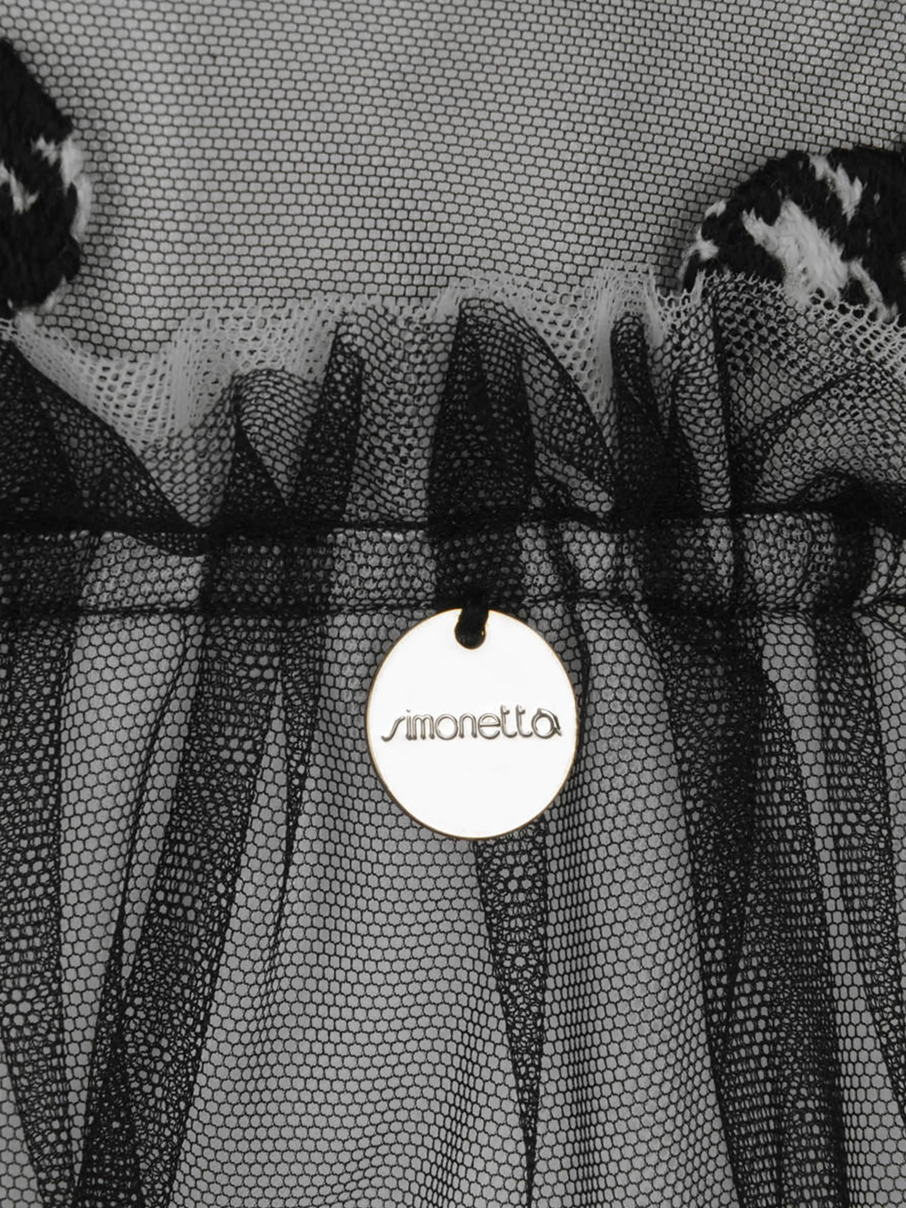 Simonetta Houndstooth Herz besticktes Kleid
