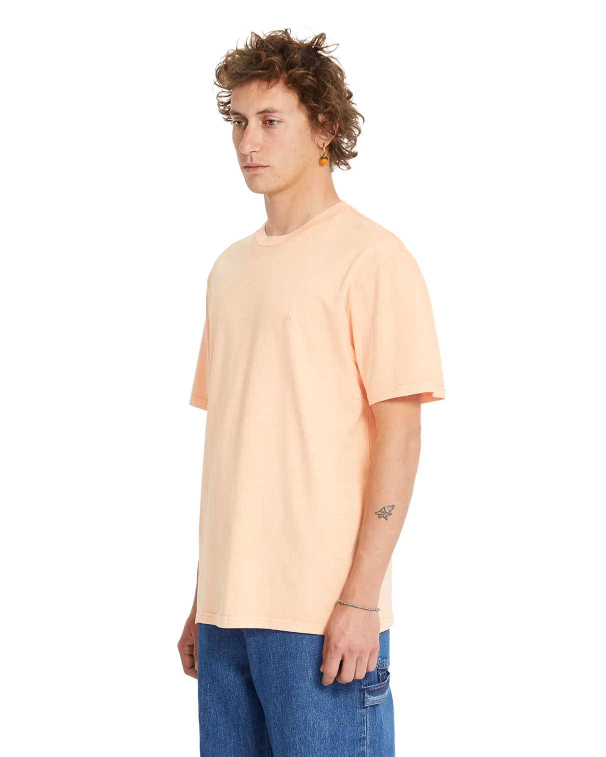 Solid Stone T-Shirt in Blassem Pfirsich