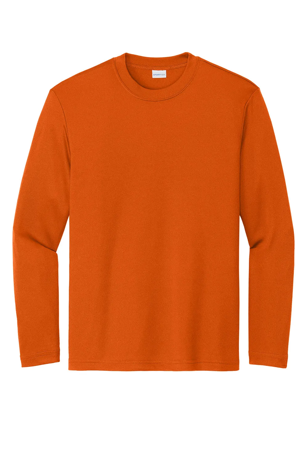 Sport-Tek Jugend Competitor Feuchtigkeitstransportierendes Langarm-Crewneck T-Shirt - Tieforange - Ausverkauf