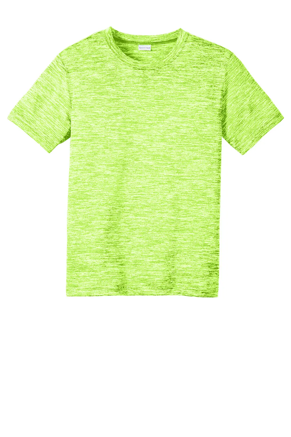 Sport-Tek Jugendliche Elektrisch Heather Feuchtigkeitstransportierendes Kurzarm-Crewneck T-Shirt - Lime Shock Grün Elektrisch - Ausverkauf
