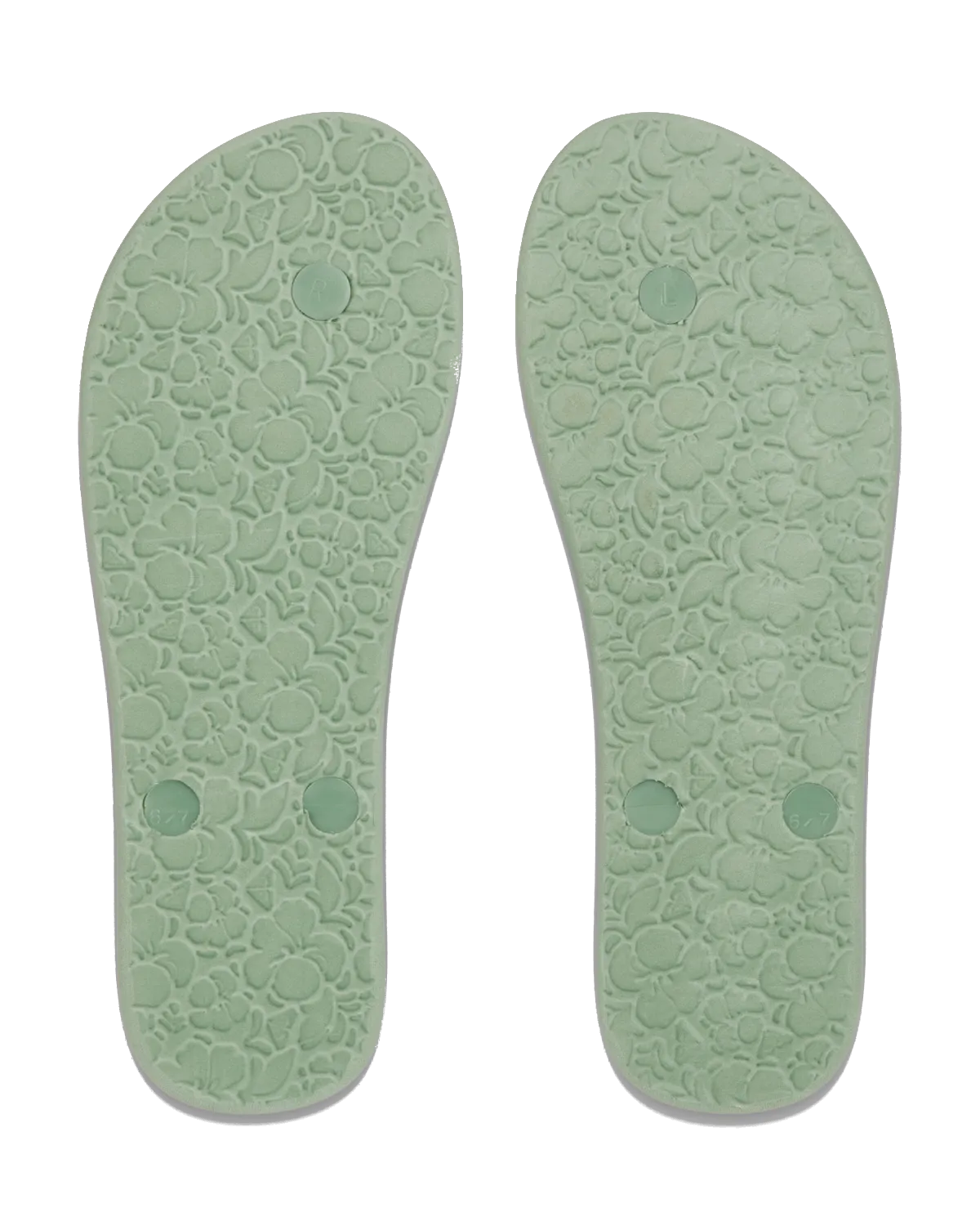 Tahiti VII Flip Flops in Green & Pink