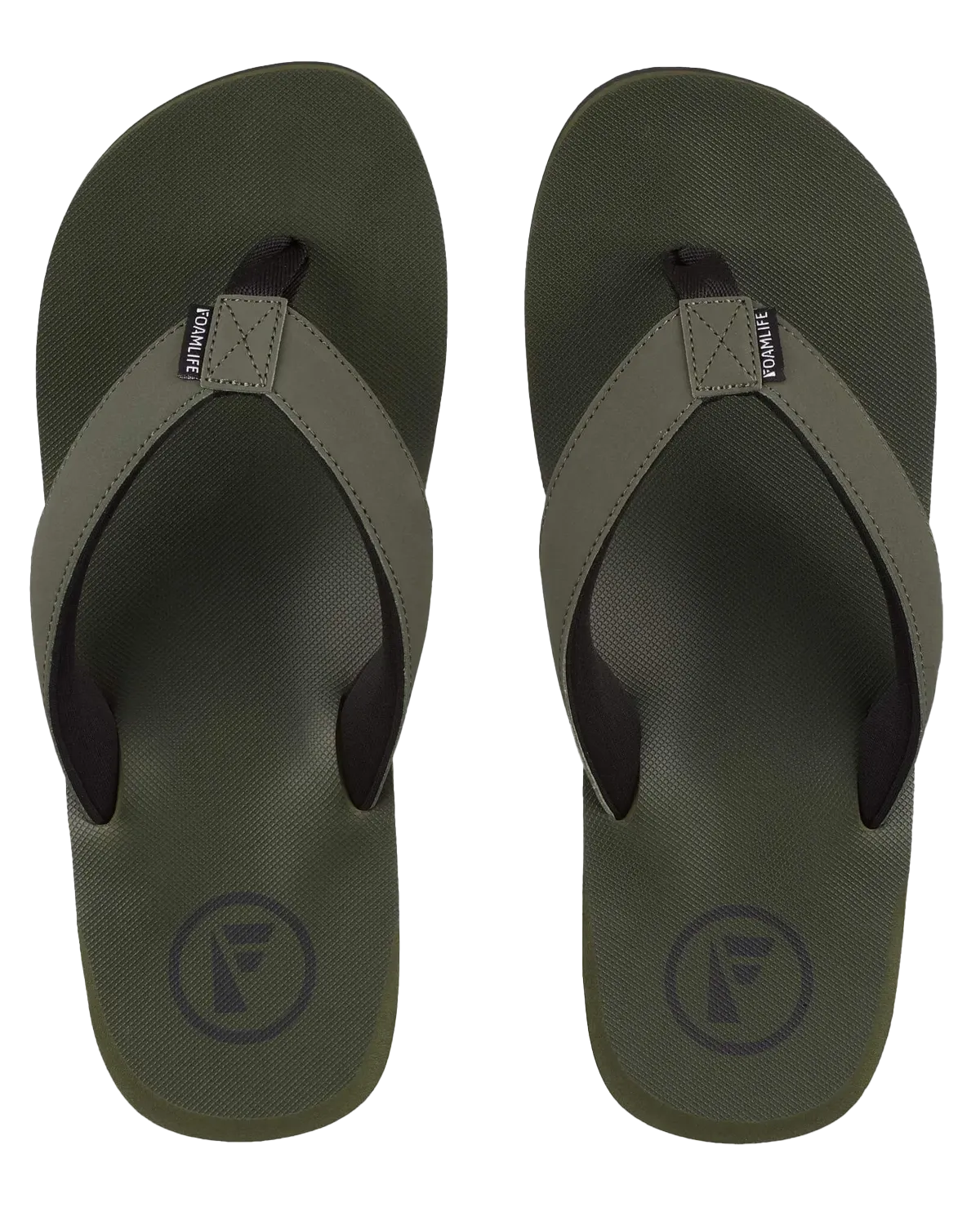 Tarlan Mens Flip Flops in Olive