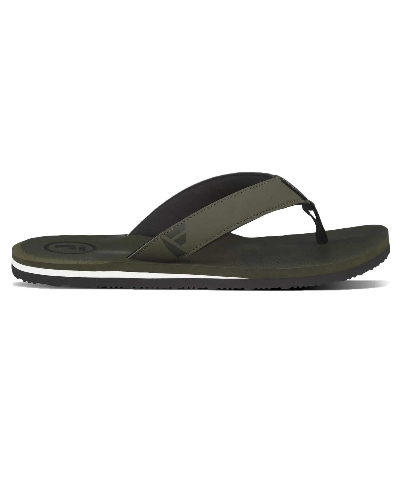 Tarlan Mens Flip Flops in Olive