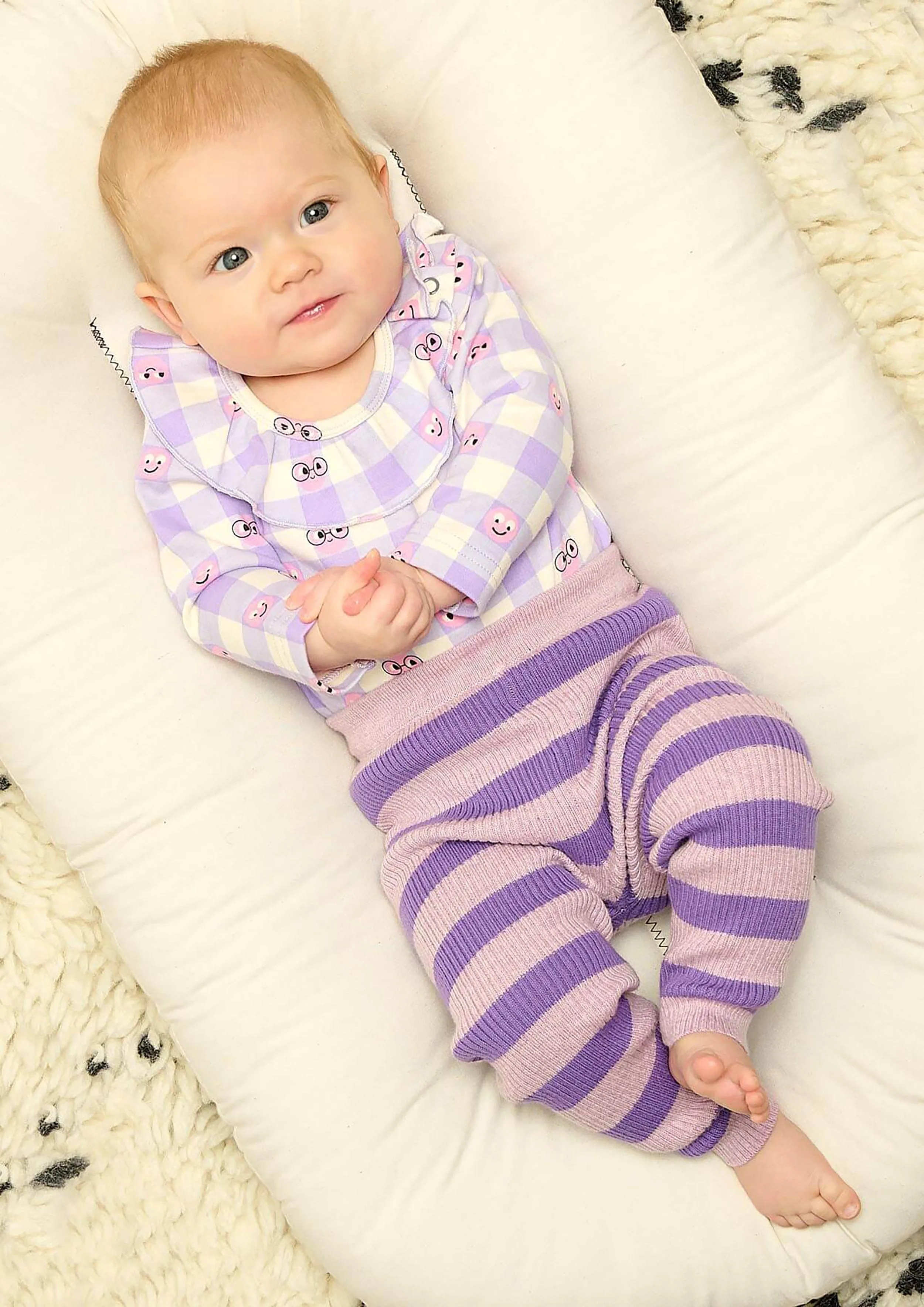 Die Bonnie Mob Baby Girls Kaschmir-Strickleggings in Lila