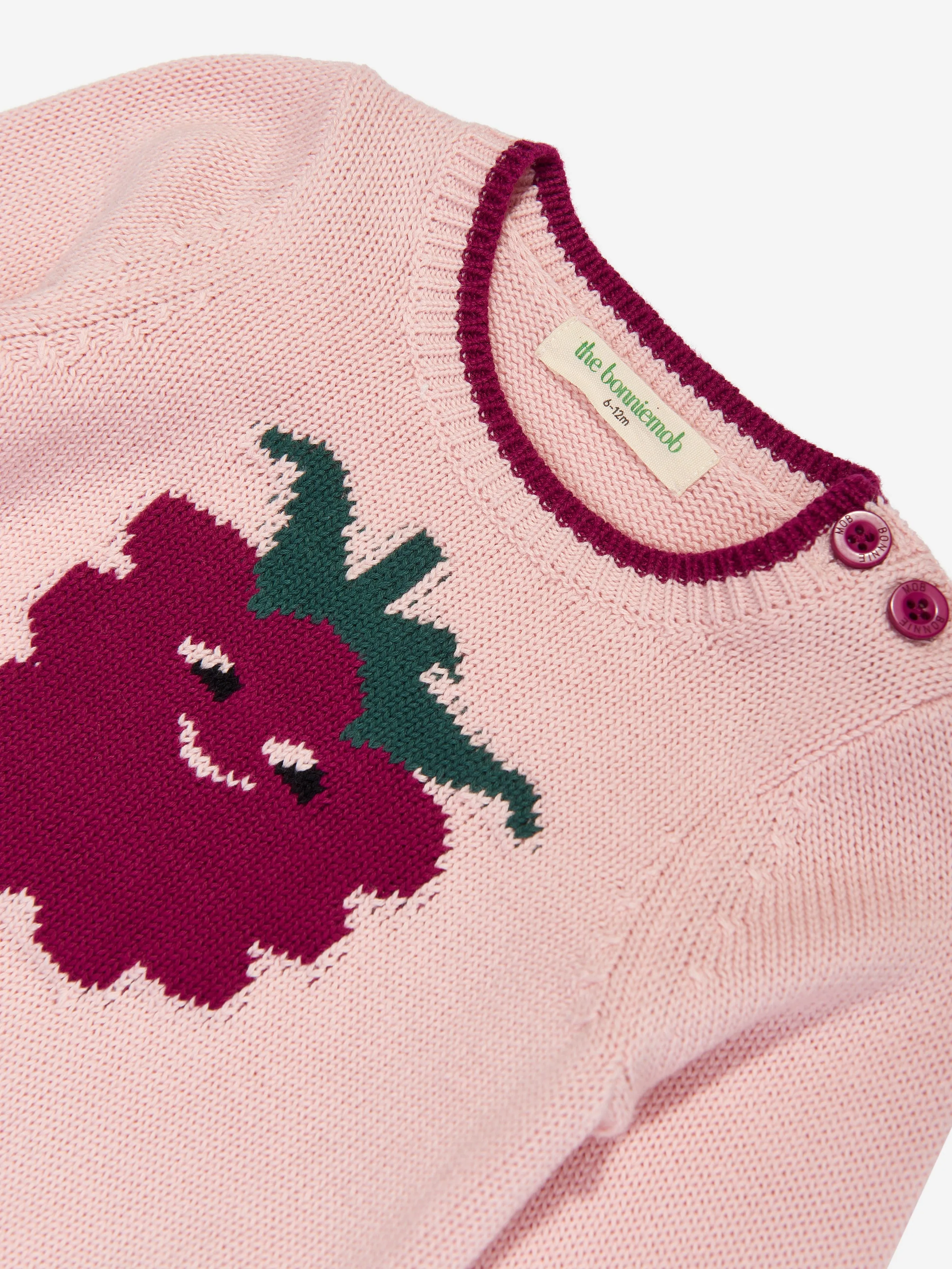 Der Bonnie Mob Girls Blackberry Strickpullover in Rosa
