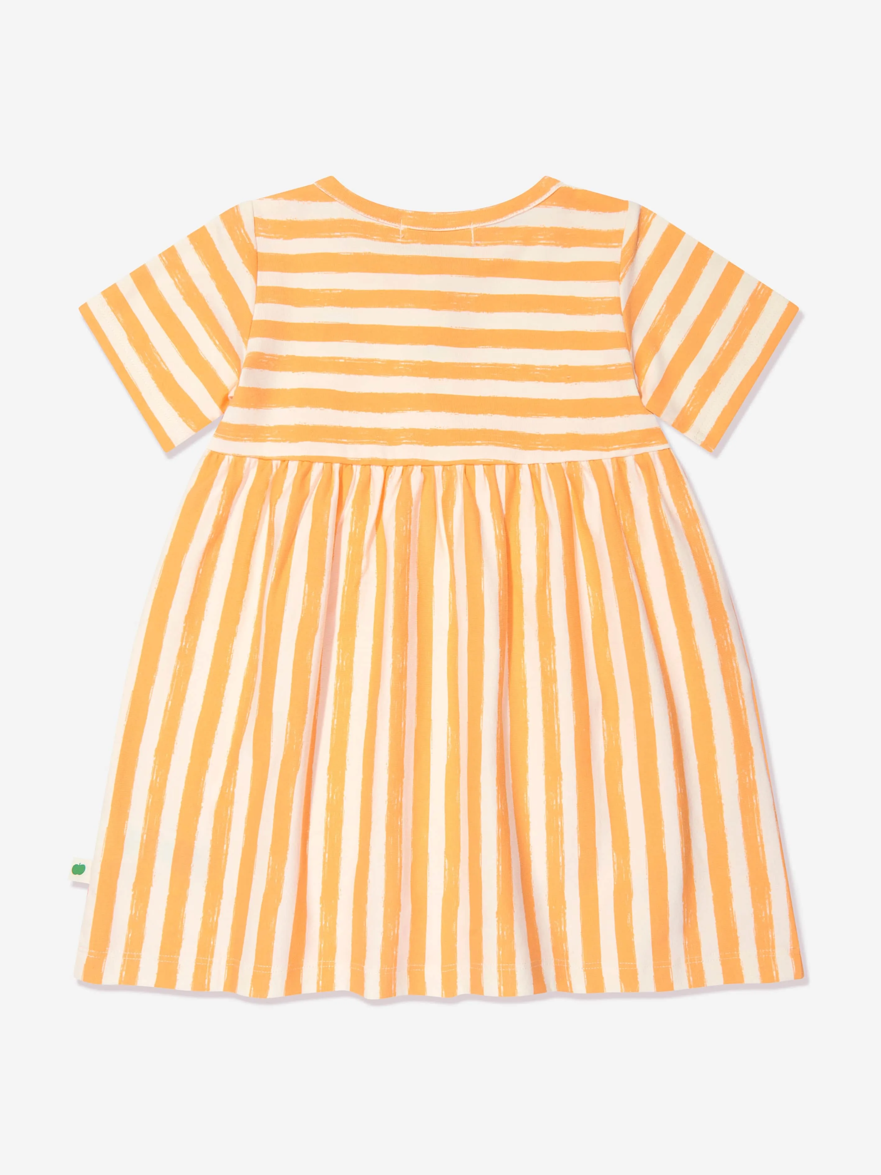 Das Bonnie Mob Girls Cari gestreiftes Kleid mit Tasche in Orange